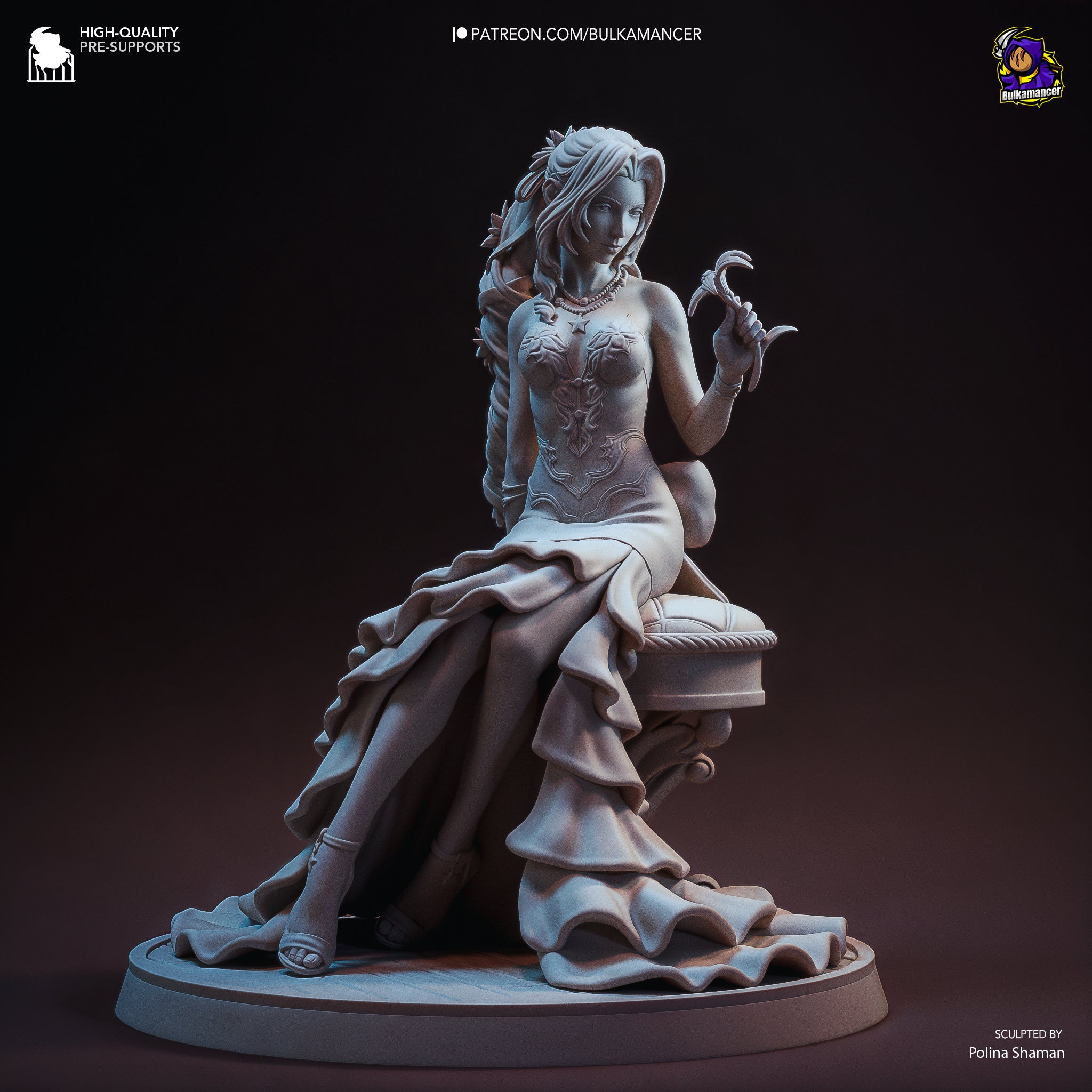 Aerith Gainsborough (Final Fantasy) resin figure by Bulkamancer — studio render 10