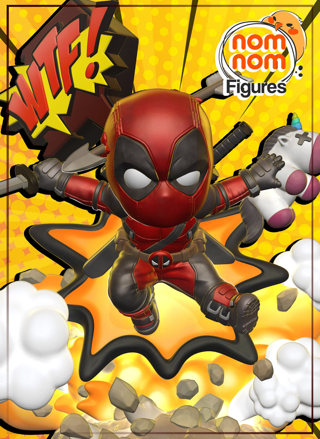 Deadpool Marvel Chibi resin figure by NomNom Figures — studio preview 1