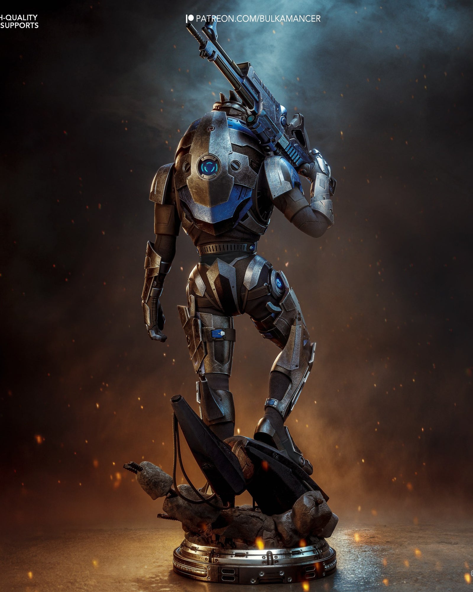 Garrus Vakarian (Mass Effect) resin figure by Bulkamancer — studio render 5