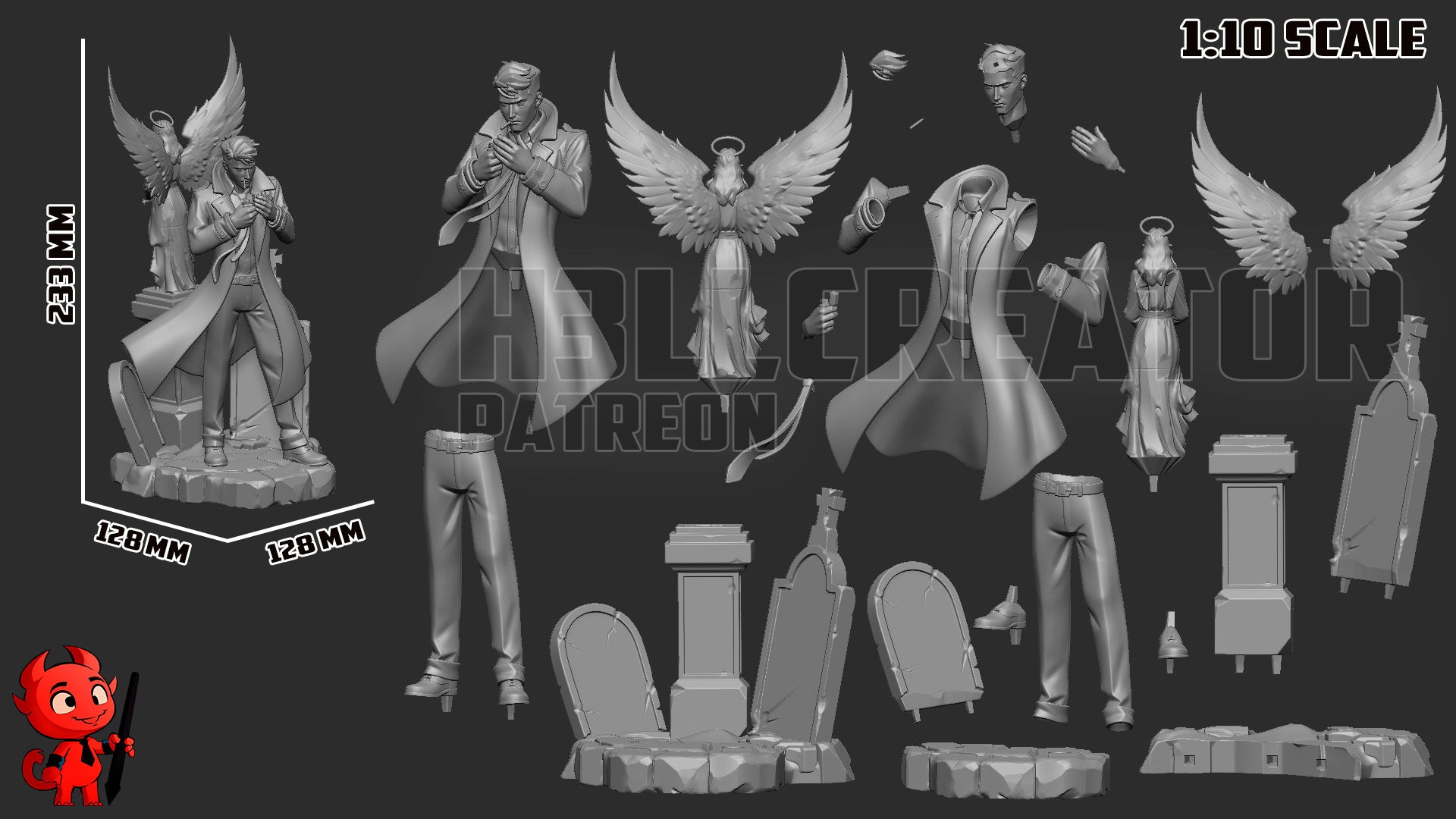 John Constantine (DC) resin figure by h3LLcreator — studio render 9