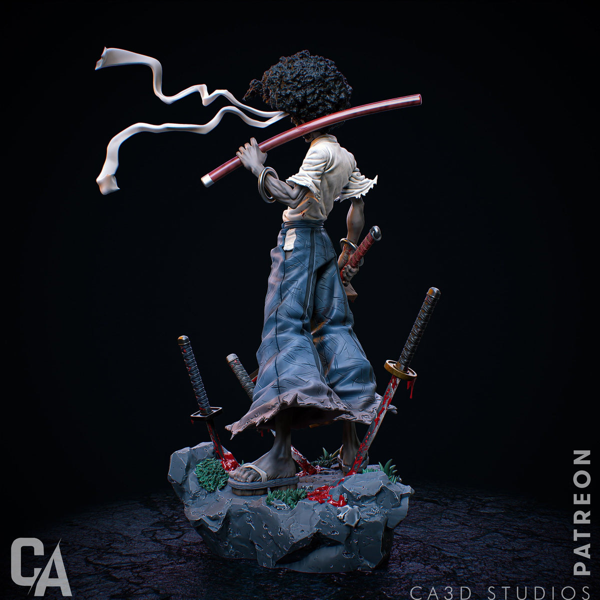 Afro — studio render 3