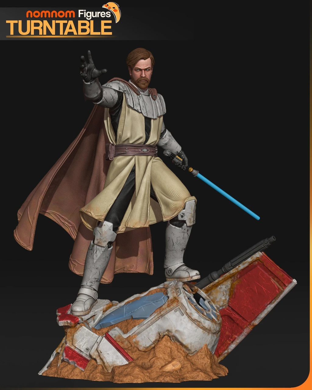 Obi-Wan Kenobi Star Wars resin figure by NomNom Figures — studio preview 5