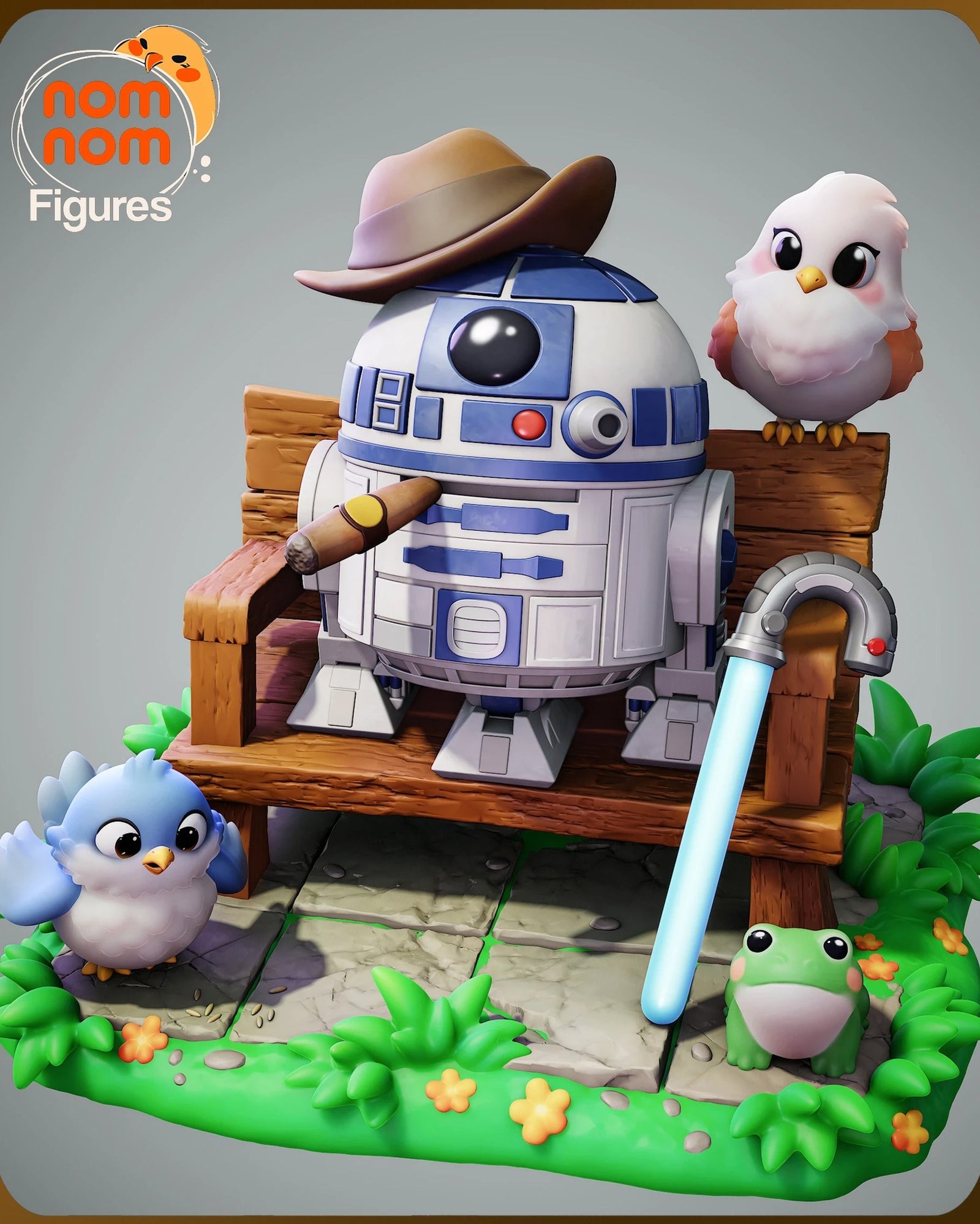 R2D2 Star Wars Chibi resin figure by NomNom Figures — studio preview 1