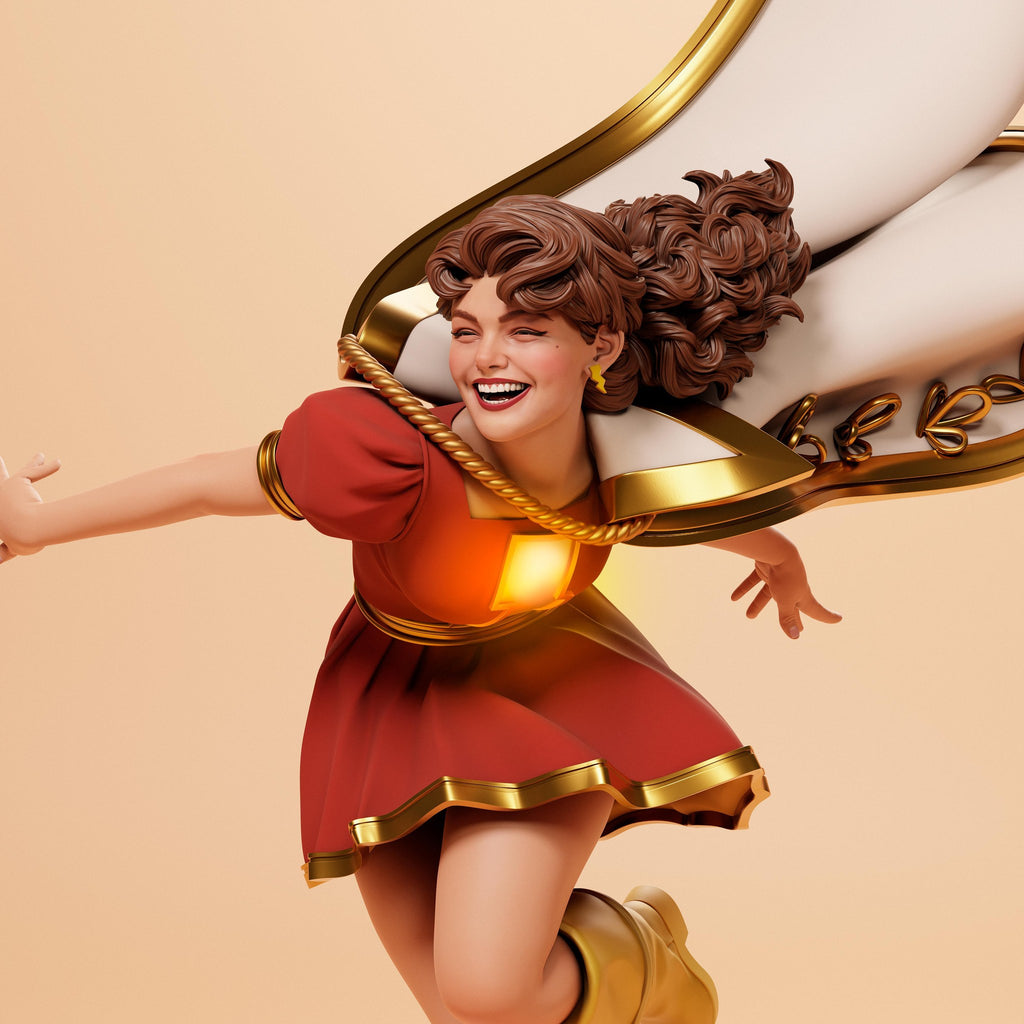 Mary Marvel (DC) resin figure by Abe3D — studio render 8