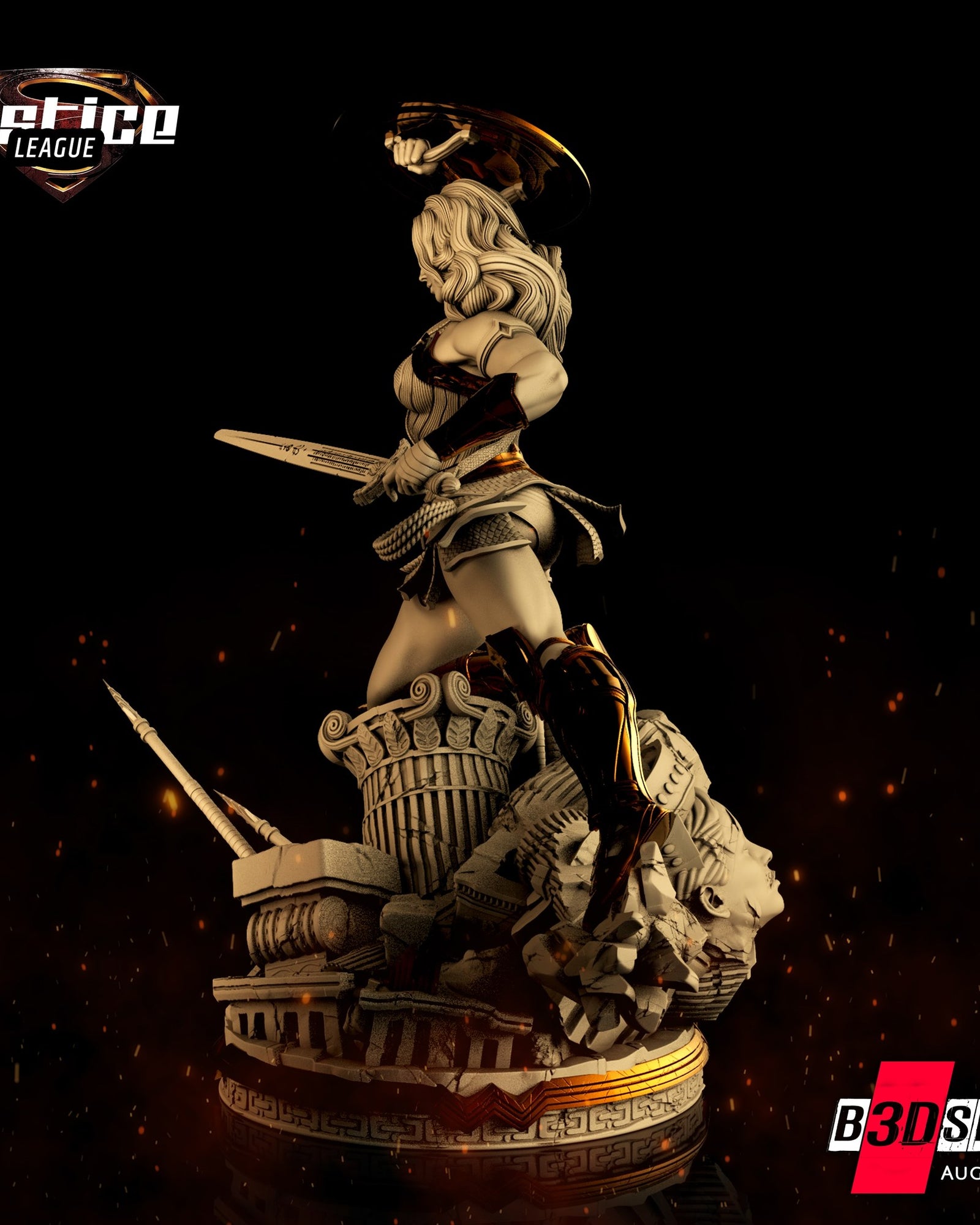 Wonder Woman (DC) resin figure by B3DSERK — studio render 2