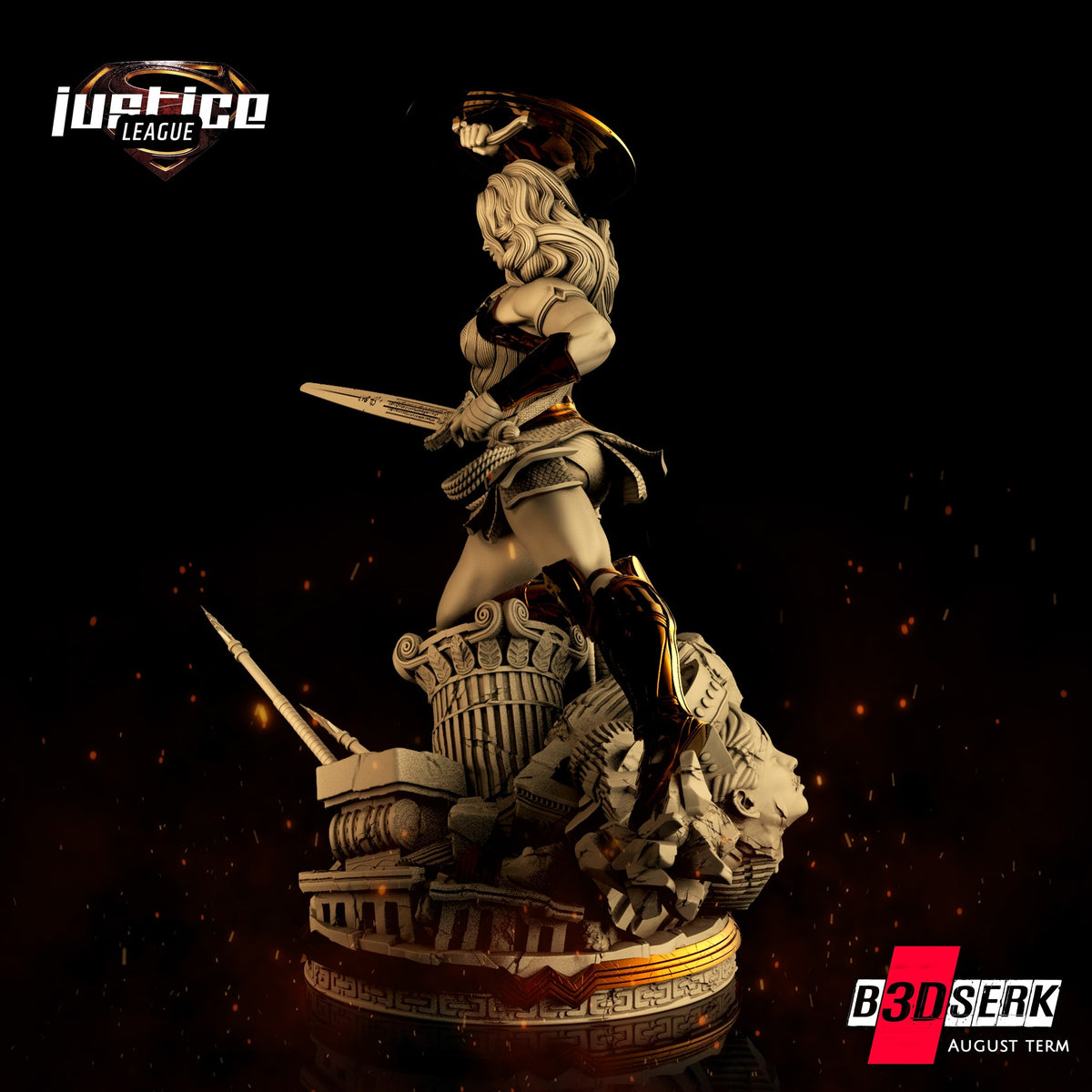 Wonder Woman (DC) resin figure by B3DSERK — studio render 2