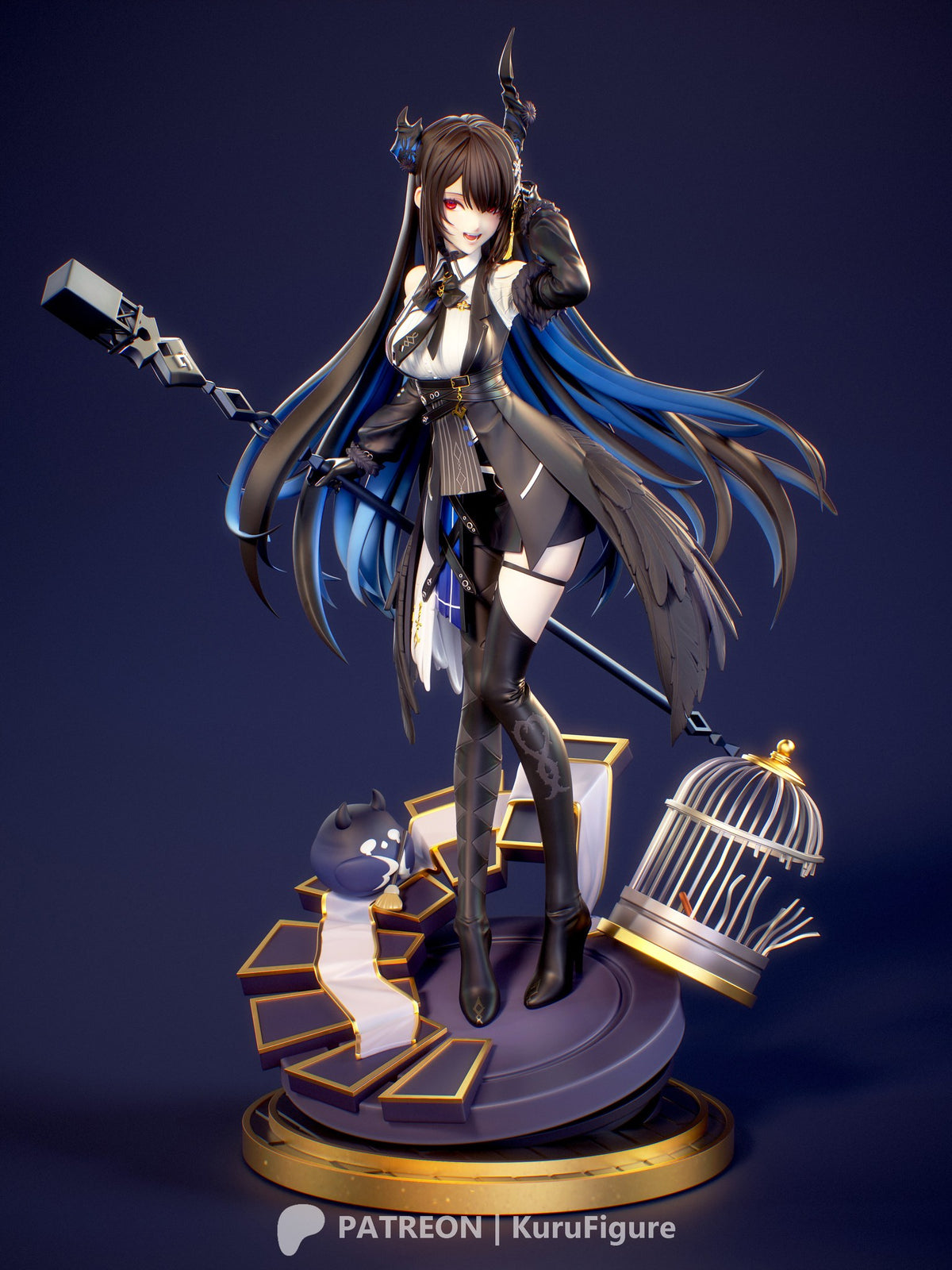 Nerissa Ravencroft (Hololive) resin figure by Kuru Figures — studio render 2
