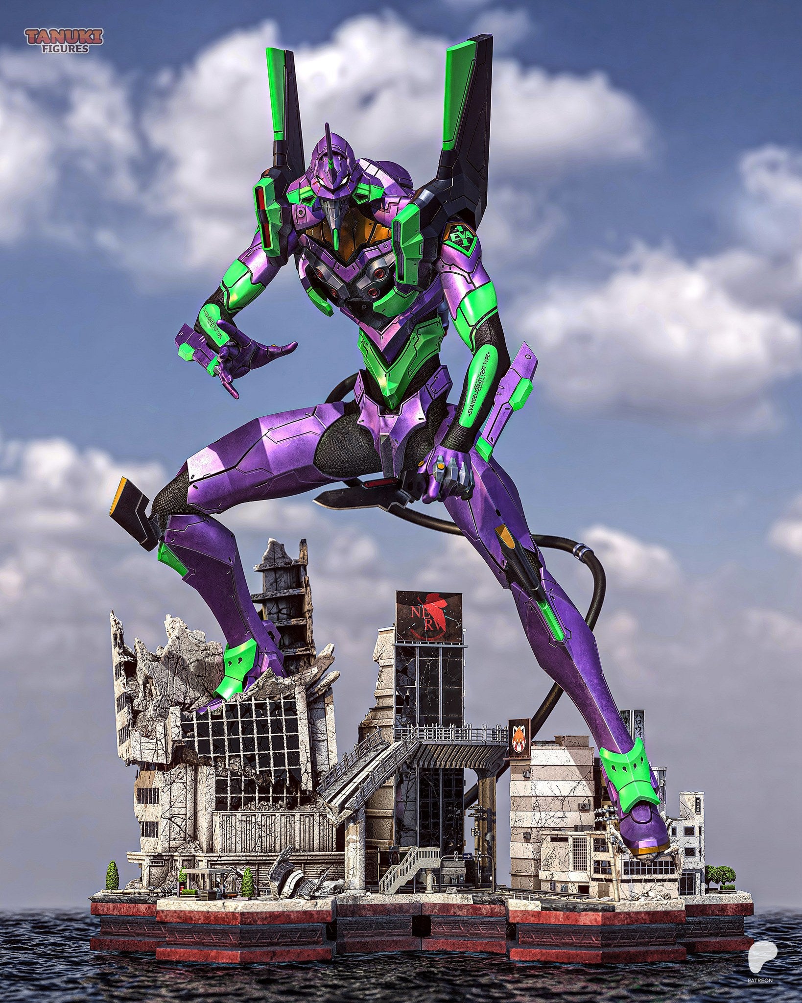 Eva-01 (Evangelion) resin figure by Tanuki Figures — studio render 1