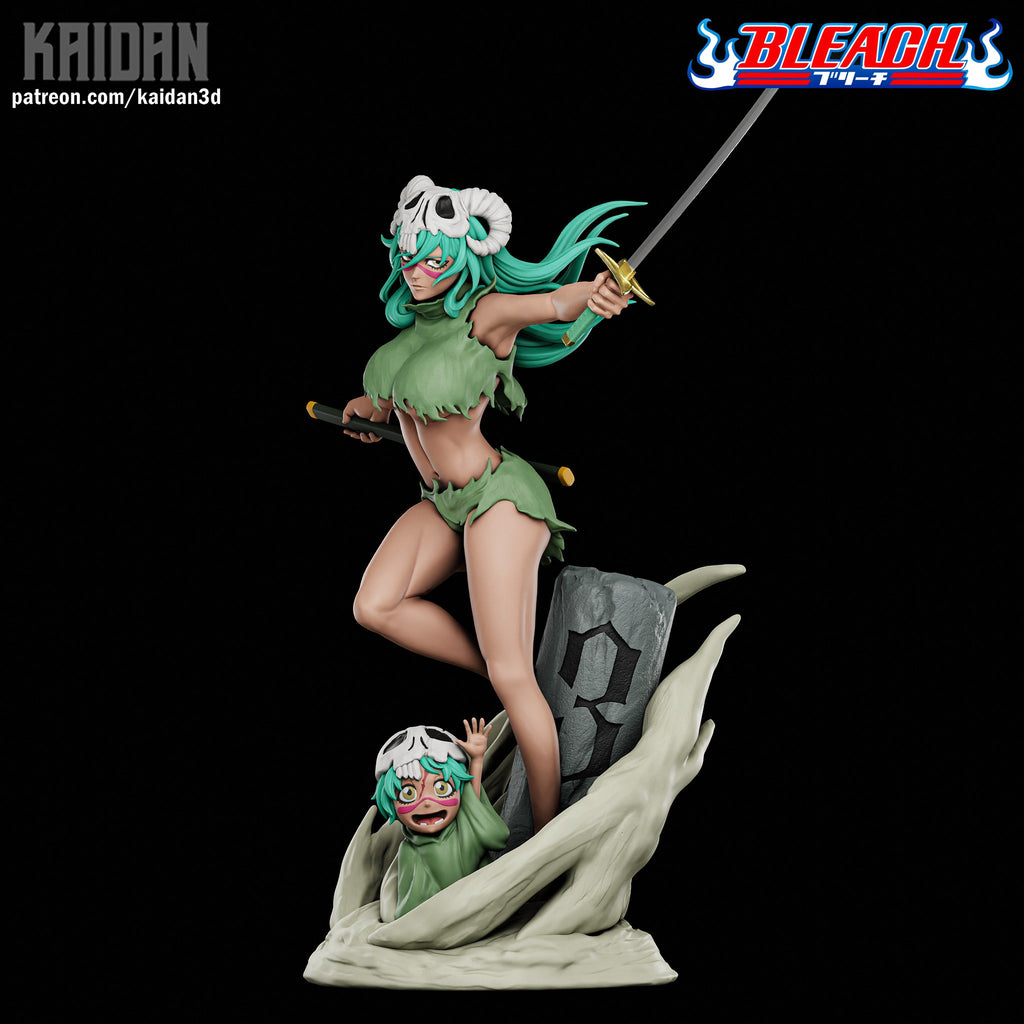 Nell and Kid Nell (Bleach) resin figure by Kaidan 3D — studio render 3
