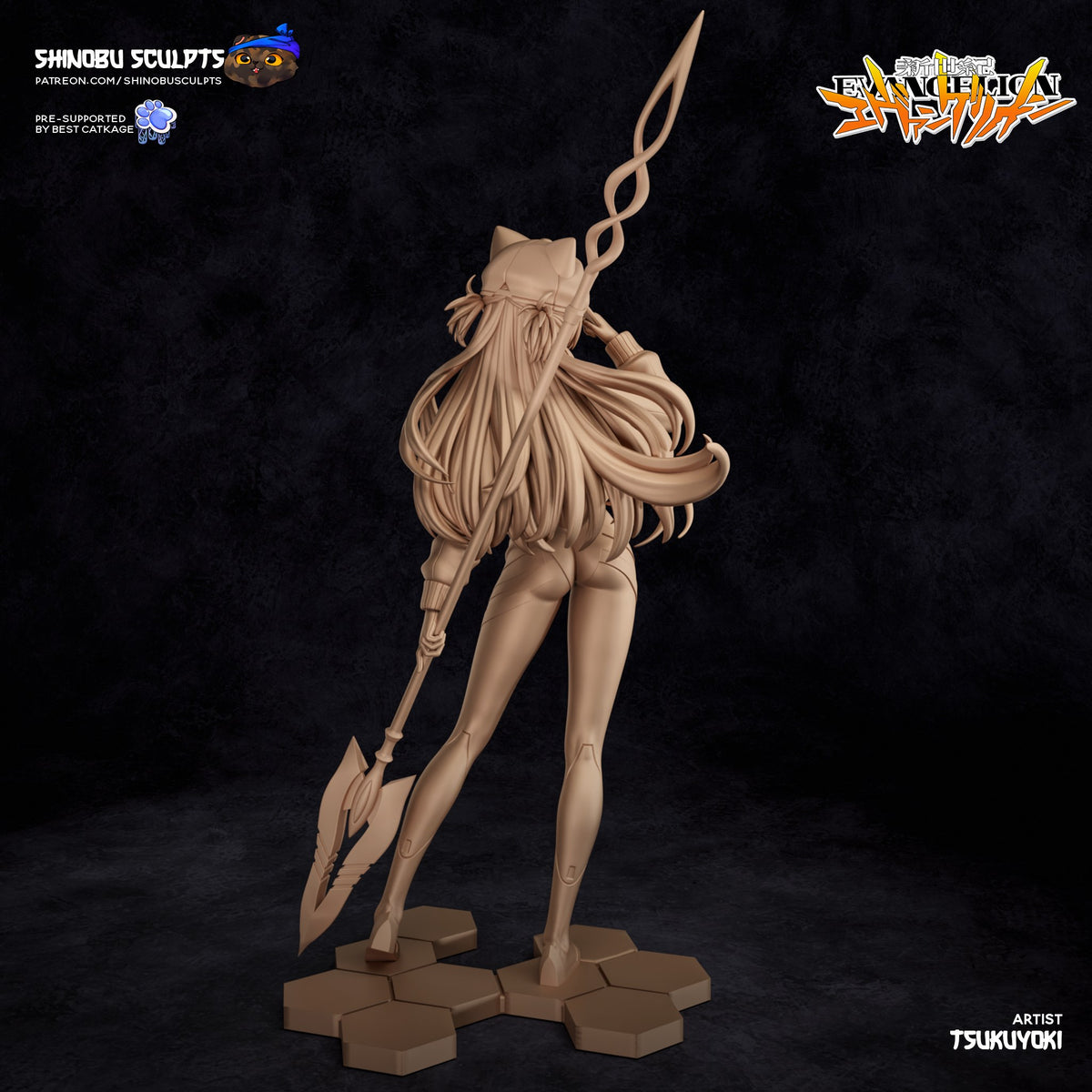 Asuka Langley (Evangelion) resin figure by Shinobu Sculpts — studio render 6