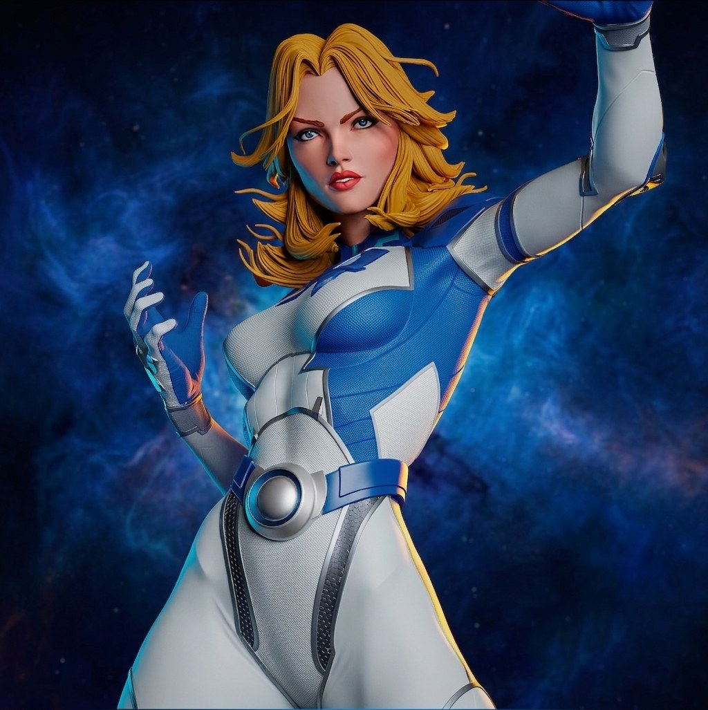 Sue Storm (Marvel) resin figure by CA 3D Studios — studio render 3