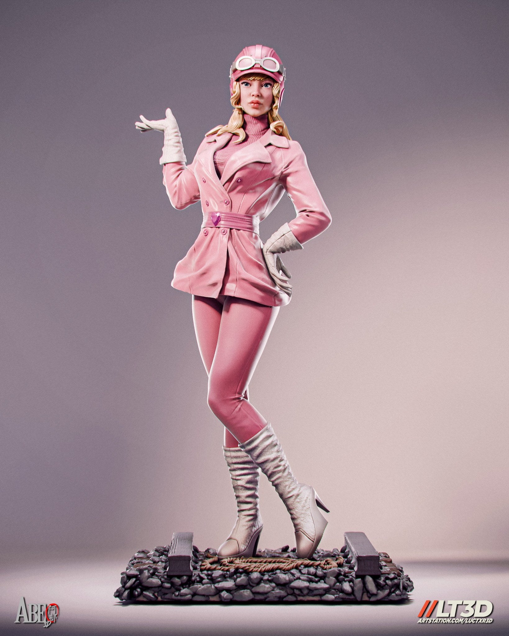 Penelope Pitstop (Wacky Races) resin figure by Abe3D — studio render 1