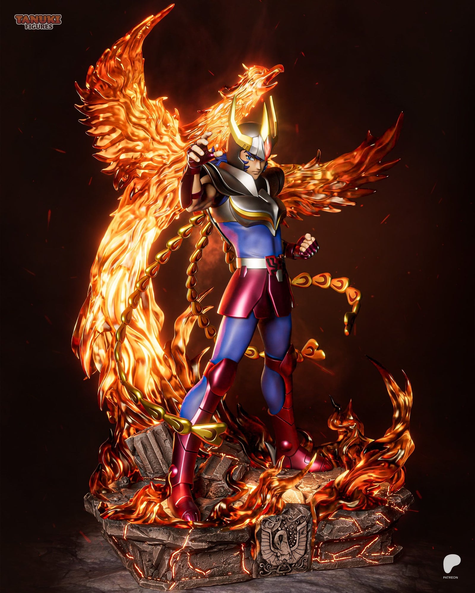 Phoenix Ikki (Saint Seiya) resin figure by Tanuki Figures — studio render 2