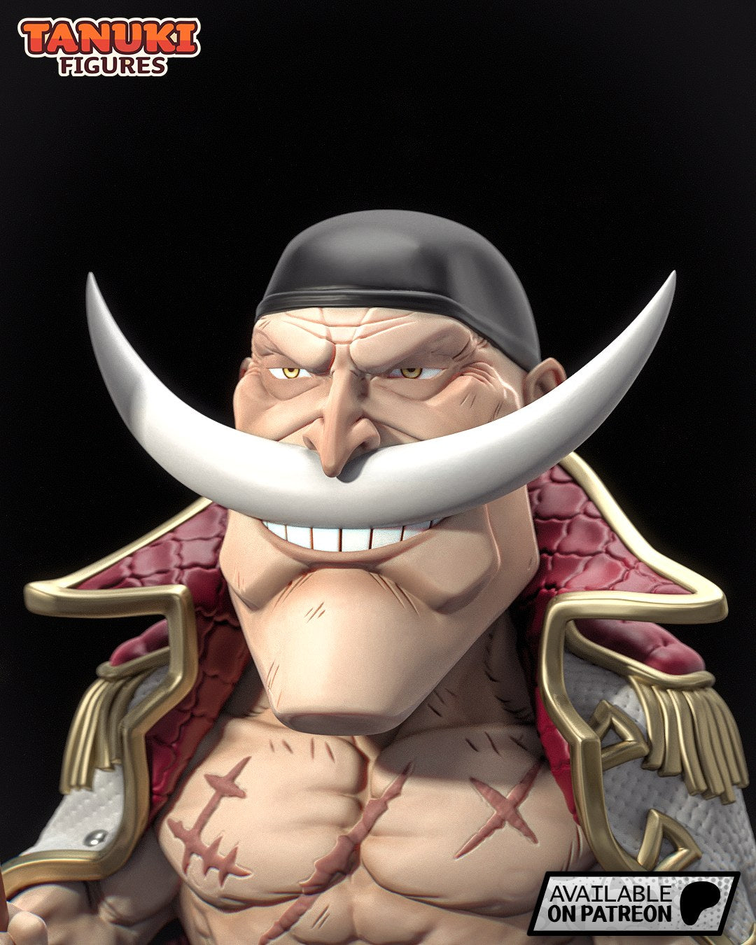 Whitebeard (One Piece) resin figure by Tanuki Figures — studio render 1