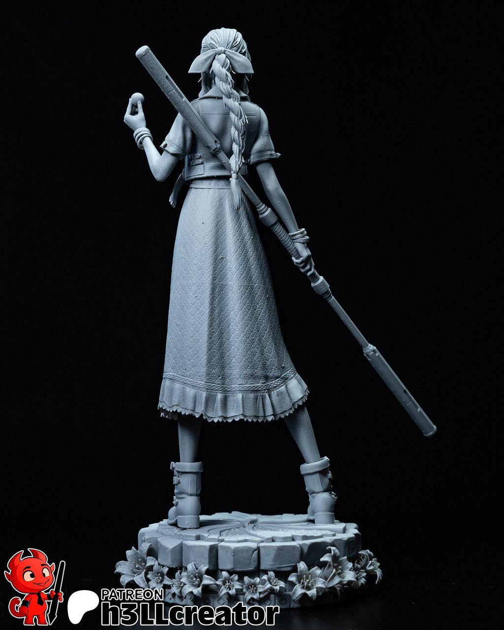 Aerith Gainsborough (Final Fantasy) resin figure by h3LLcreator — studio render 12