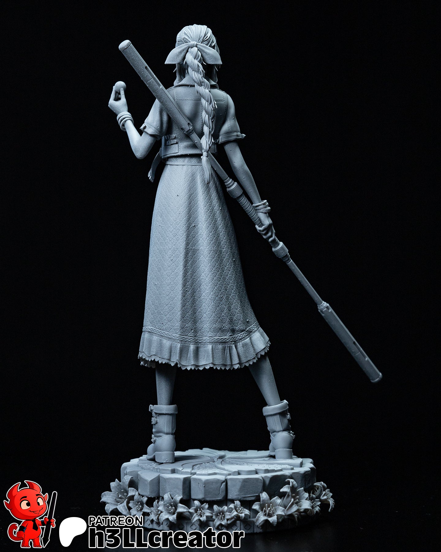 Aerith Gainsborough (Final Fantasy) resin figure by h3LLcreator — studio render 12