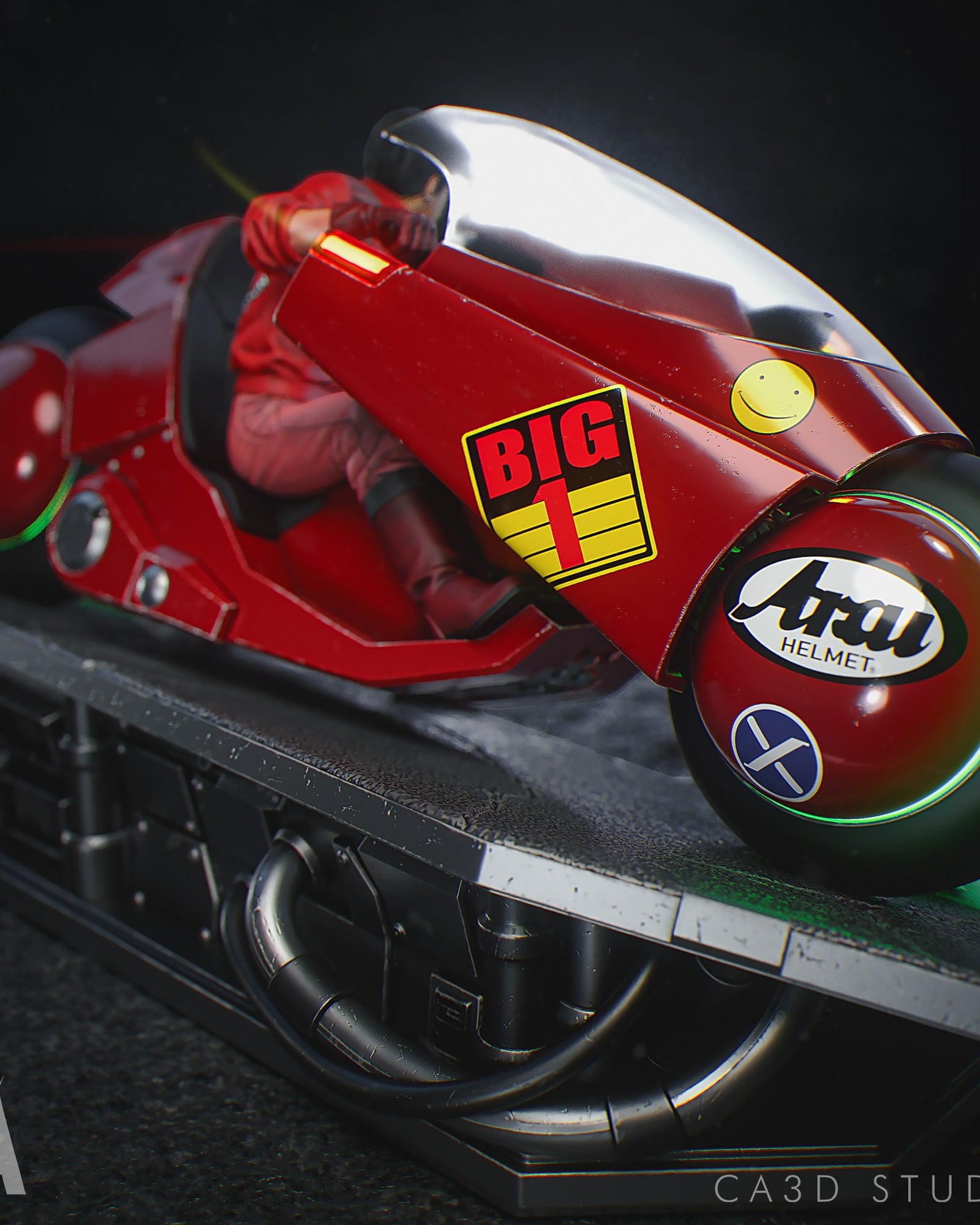 Shotaro Kaneda (Akira) resin figure by CA 3D Studios — studio render 4