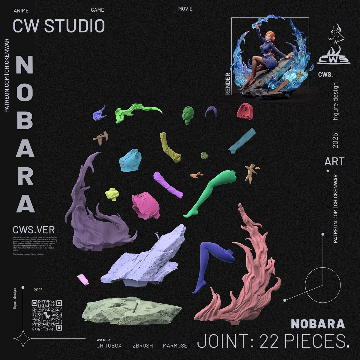 Nobara Kugisaki (Jujutsu Kaisen) resin figure by CW Studio — studio render 13