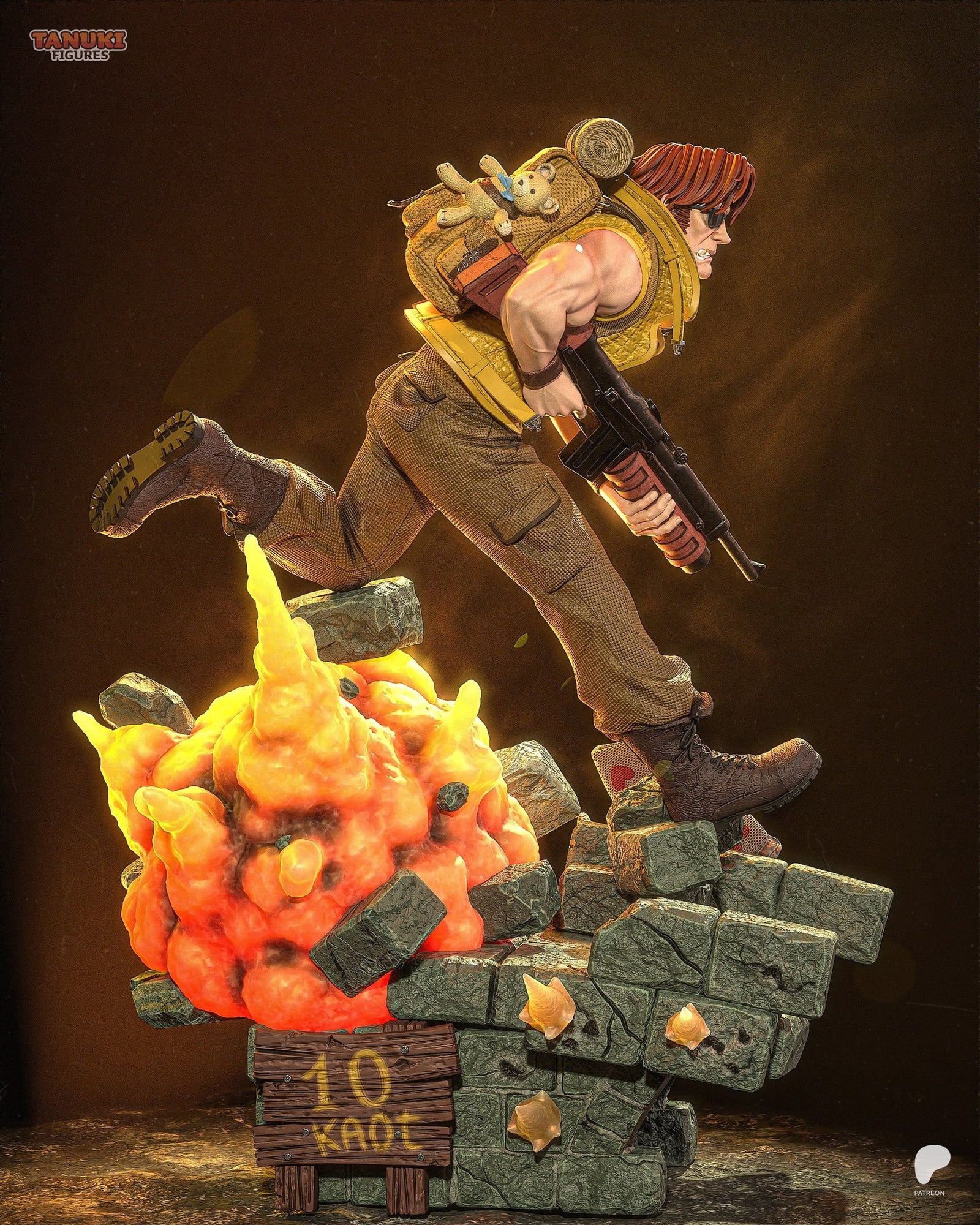 Tarma Roving (Metal Slug) resin figure by Tanuki Figures — studio render 2