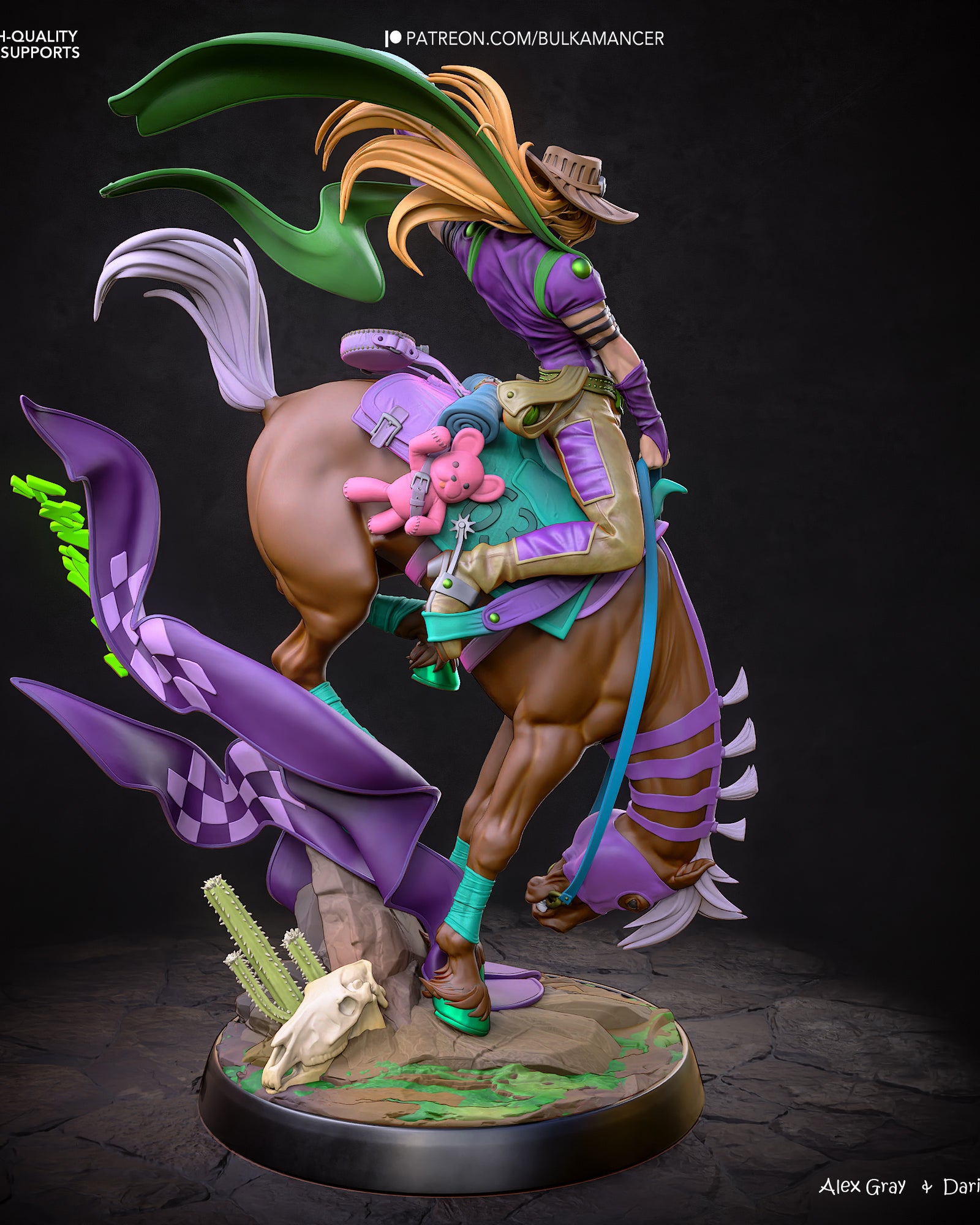 Gyro Zeppeli (Jojo's Bizarre Adventure) resin figure by Bulkamancer — studio render 4