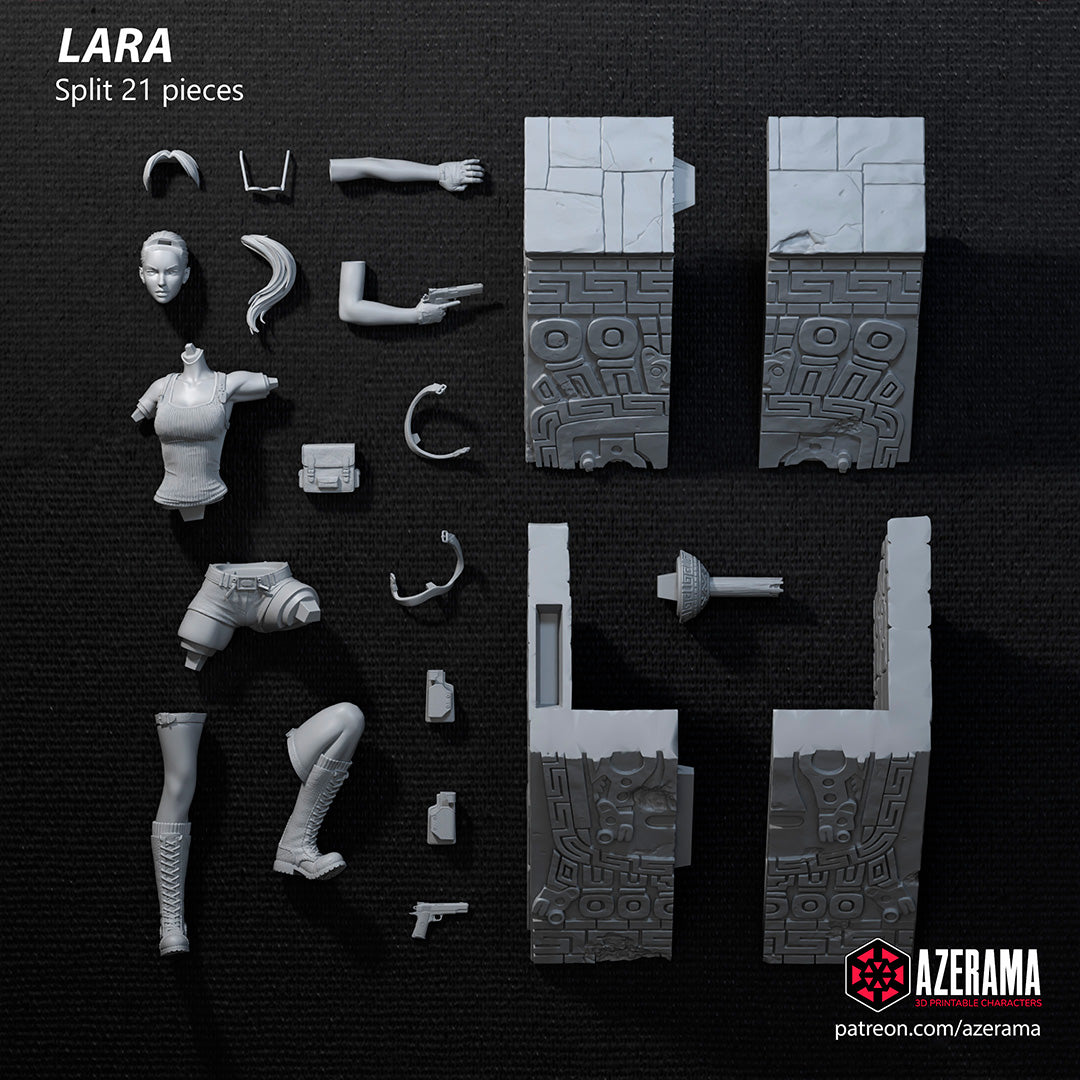 Lara Croft (Tomb Raider) resin figure by Azerama — studio render 5