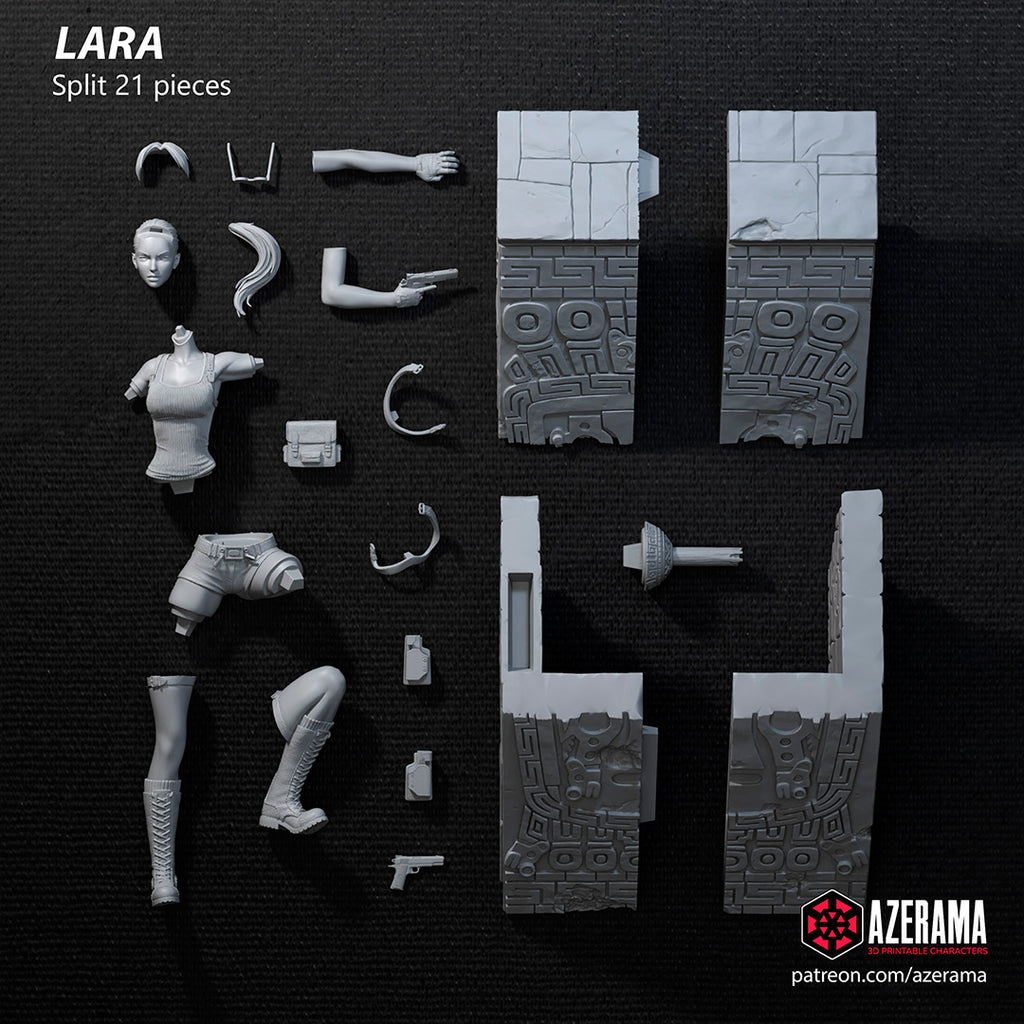 Lara Croft (Tomb Raider) resin figure by Azerama — studio render 5