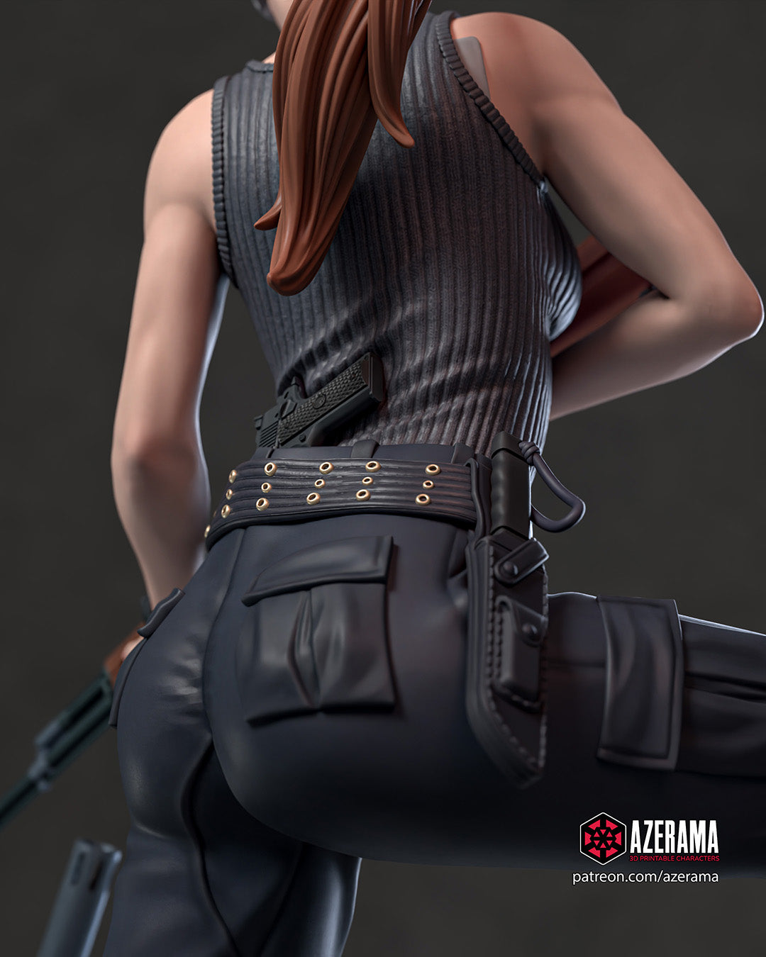 Sarah Connor (Terminator) resin figure by Azerama — studio render 2