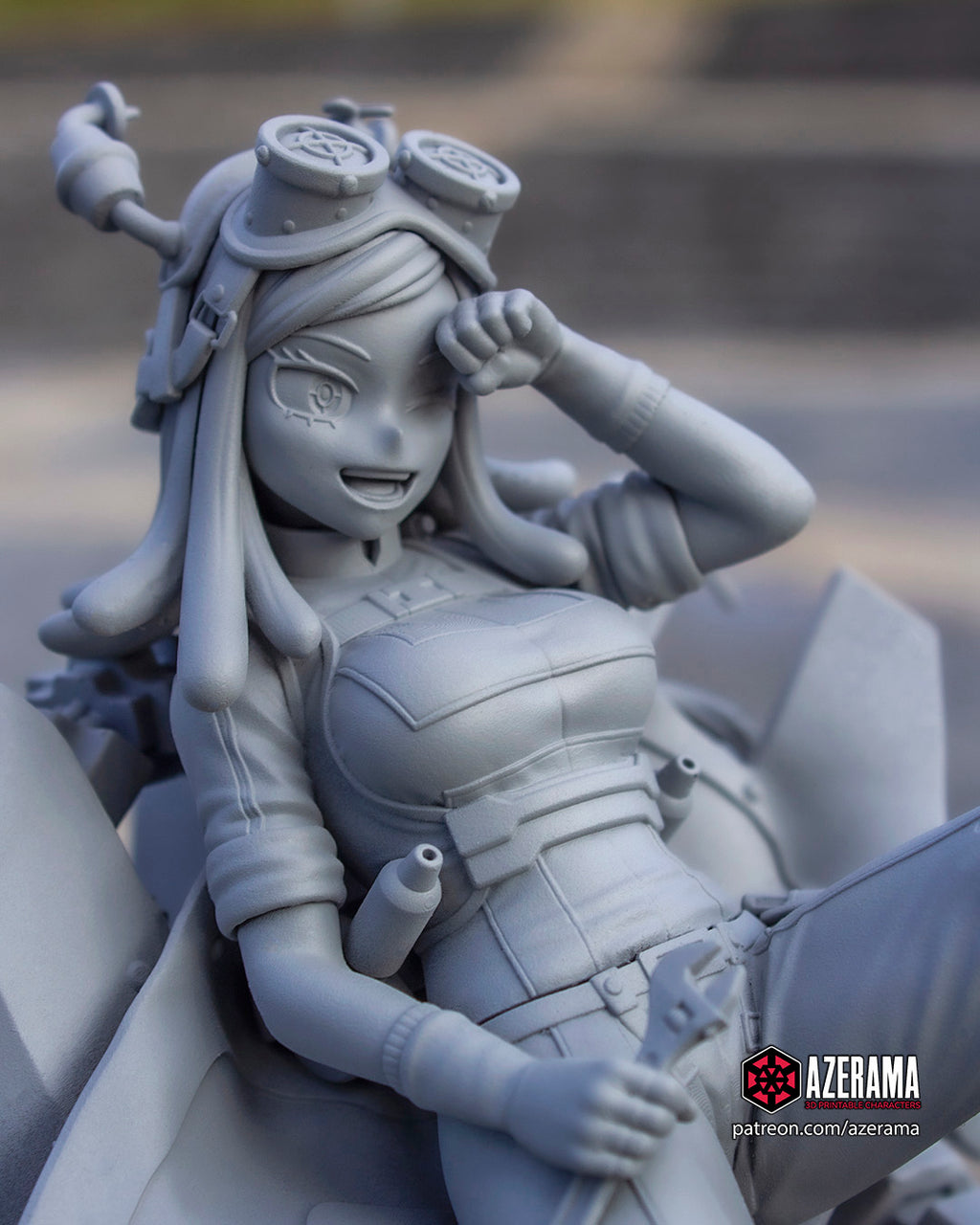 Mei Hatsume (My Hero Academia) resin figure by Azerama — studio render 4