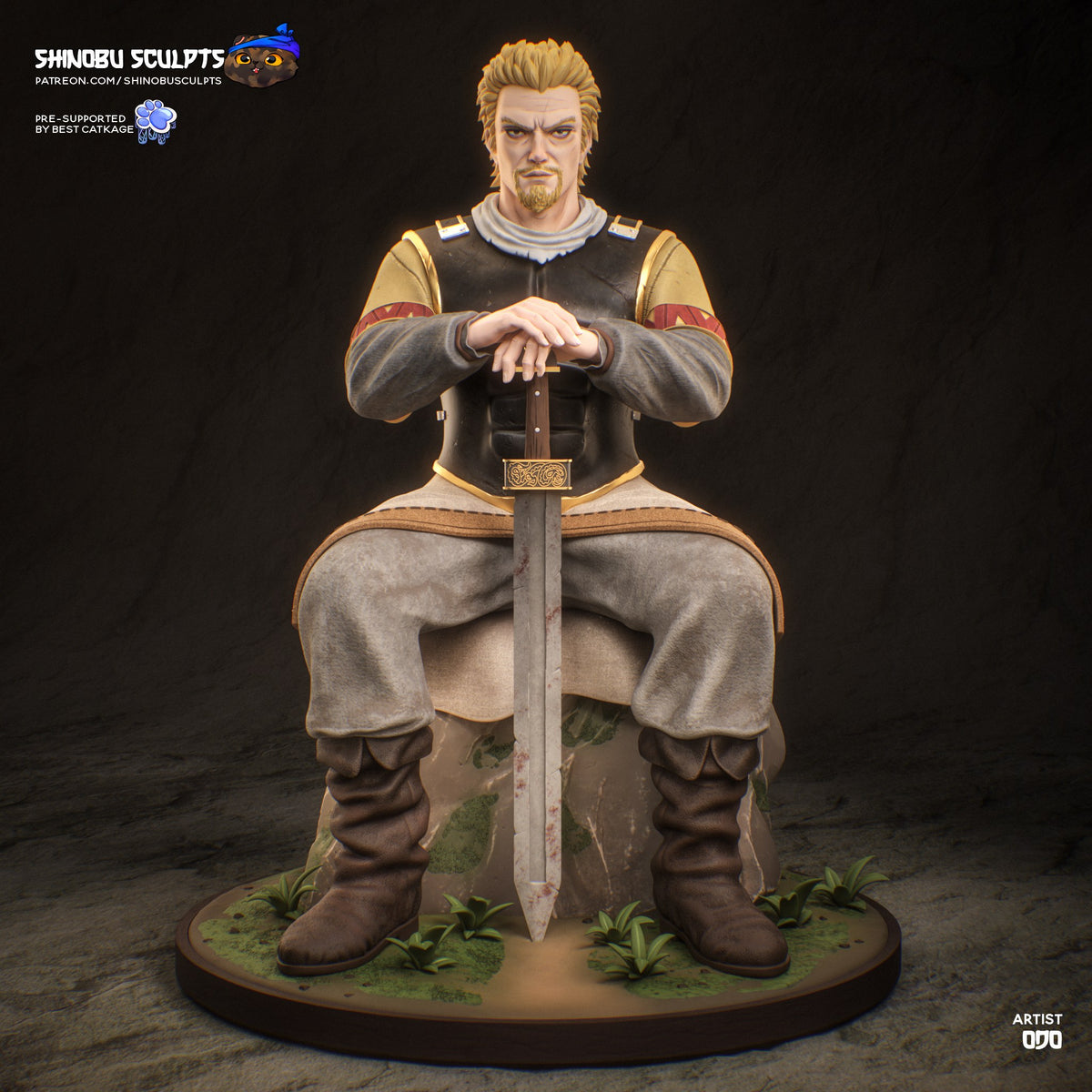 Askeladd (Vinland Saga) resin figure by Shinobu Sculpts — studio render 2