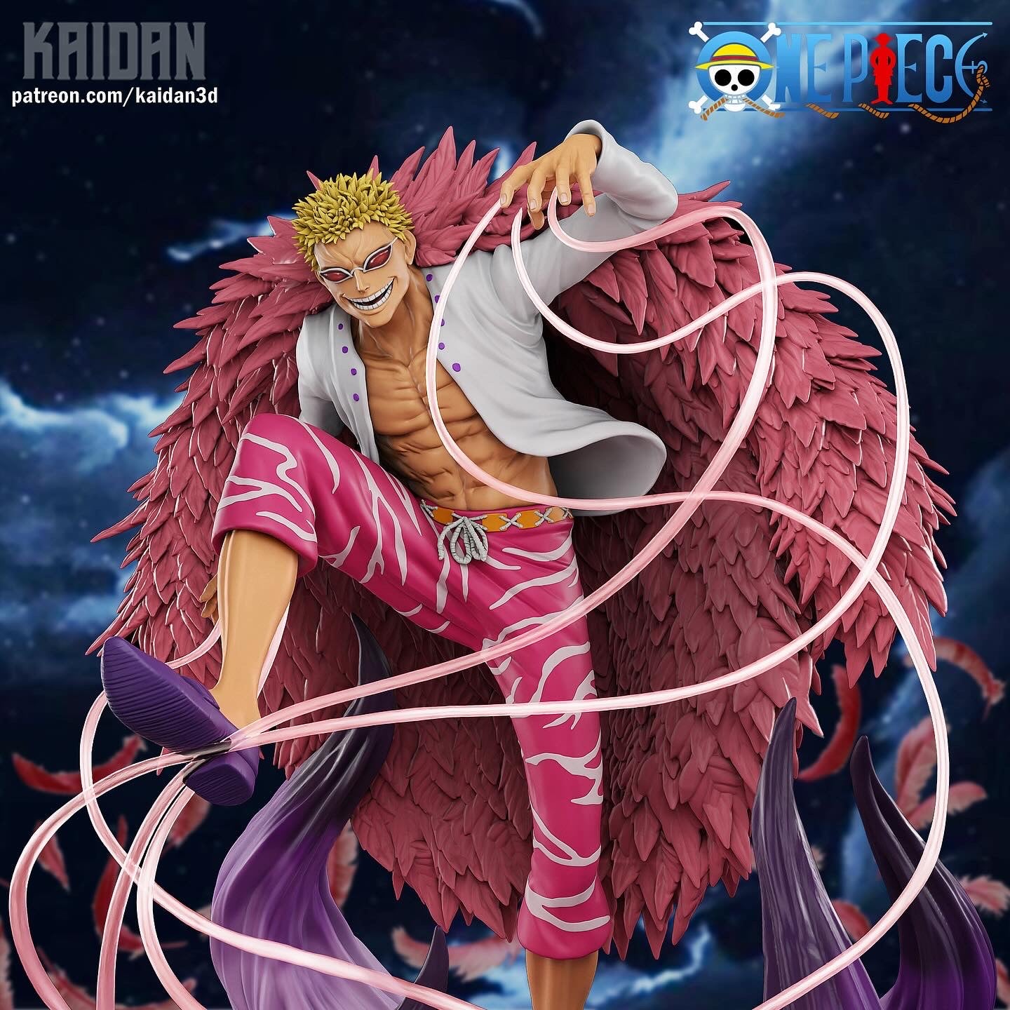 Doflamingo (One Piece) resin figure by Kaidan 3D — studio render 1