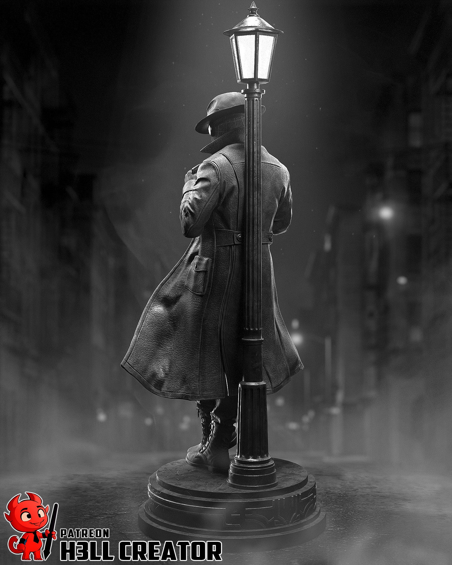 Spider-Man Noir (Marvel) resin figure by h3LLcreator — studio render 8