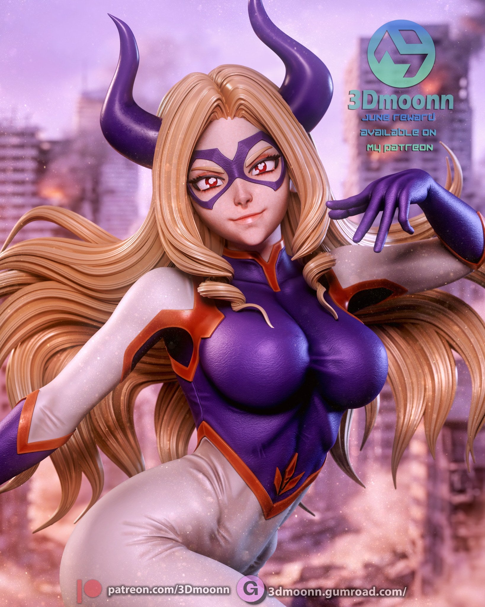 mt lady my hero academia 3dmoonn mtladyboku no