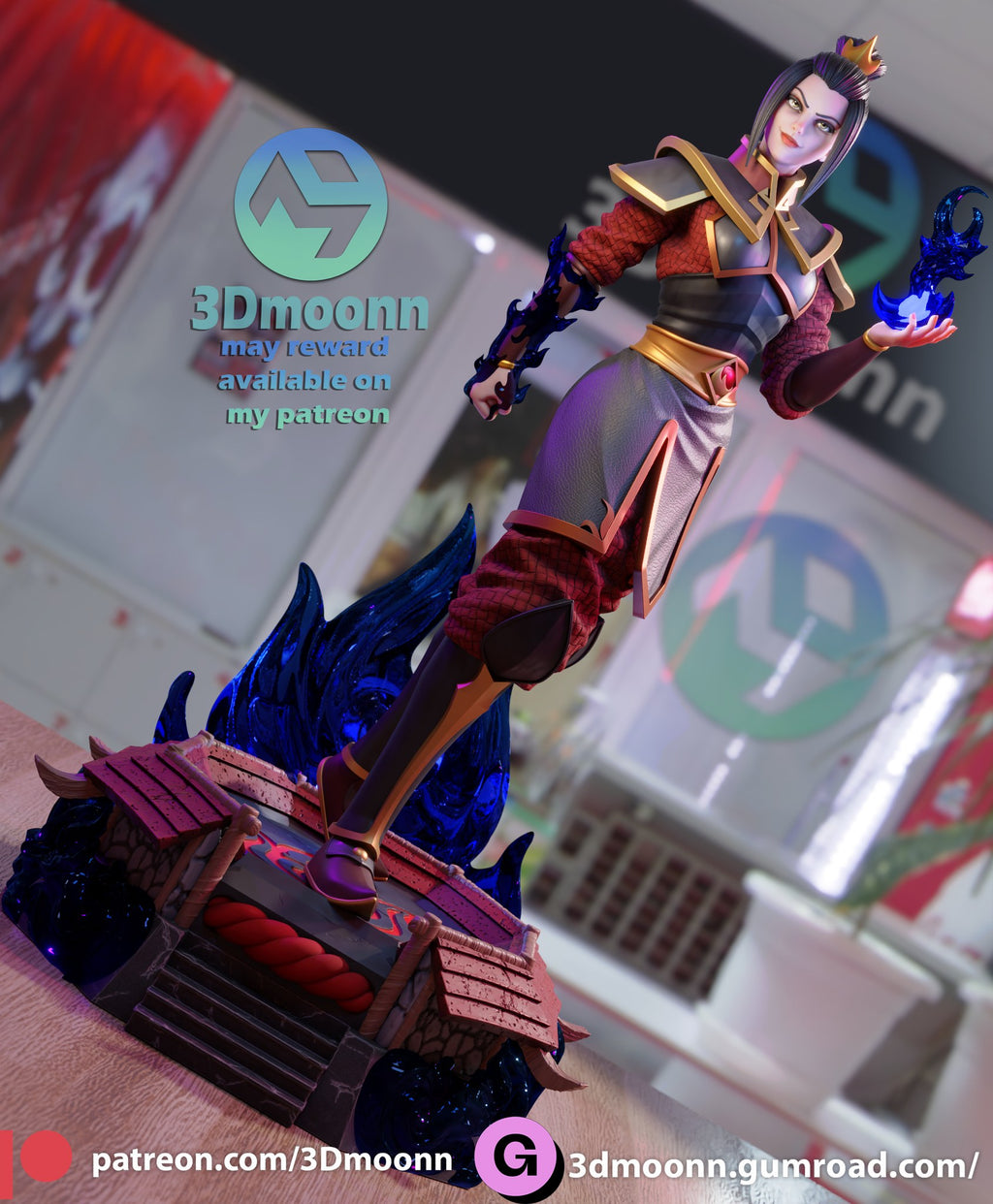 azula avatar the last airbender 3dmoonn