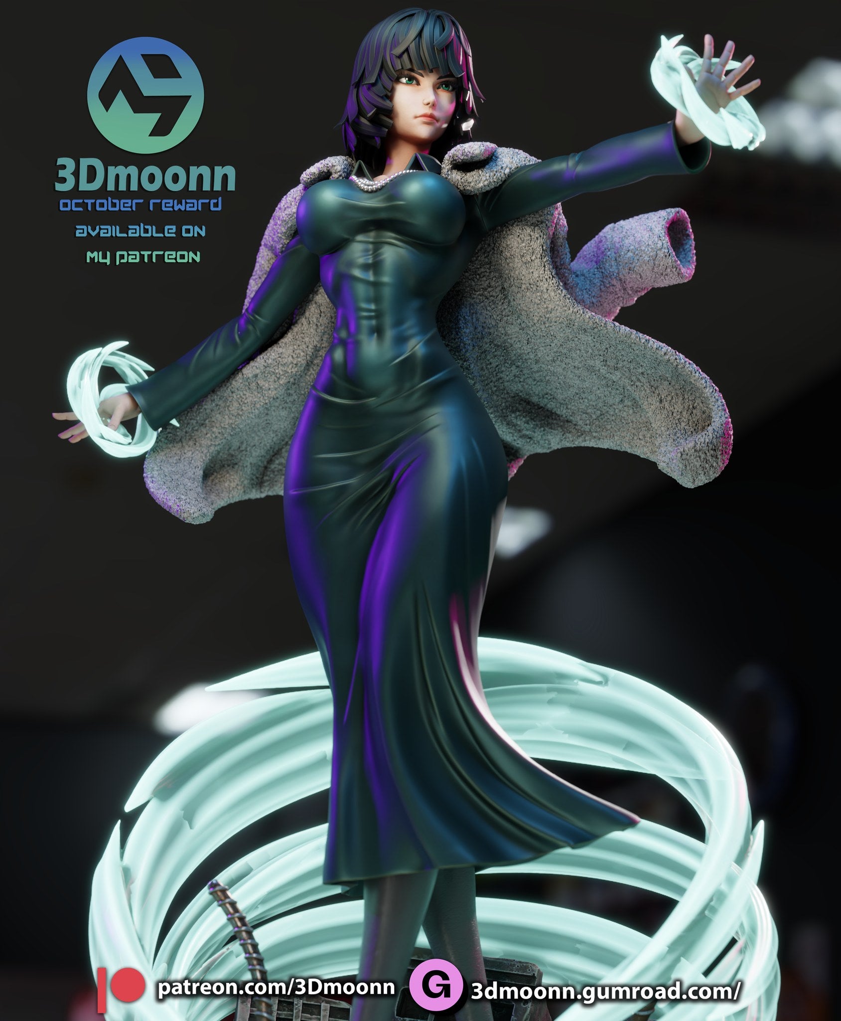 fubuki one punch man 3dmoonn 3d print model