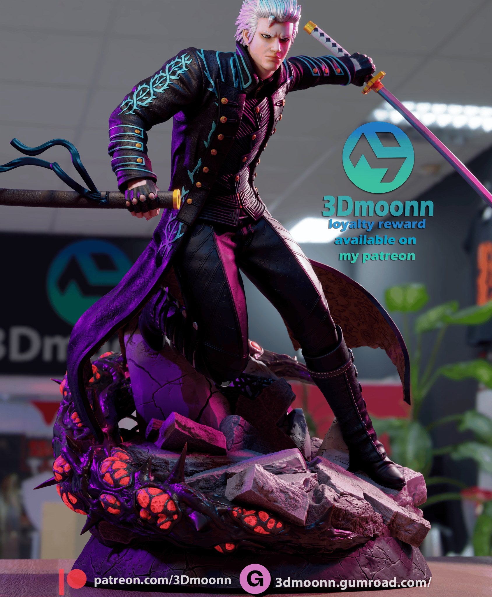 vergil devil may cry 3dmoonn 5