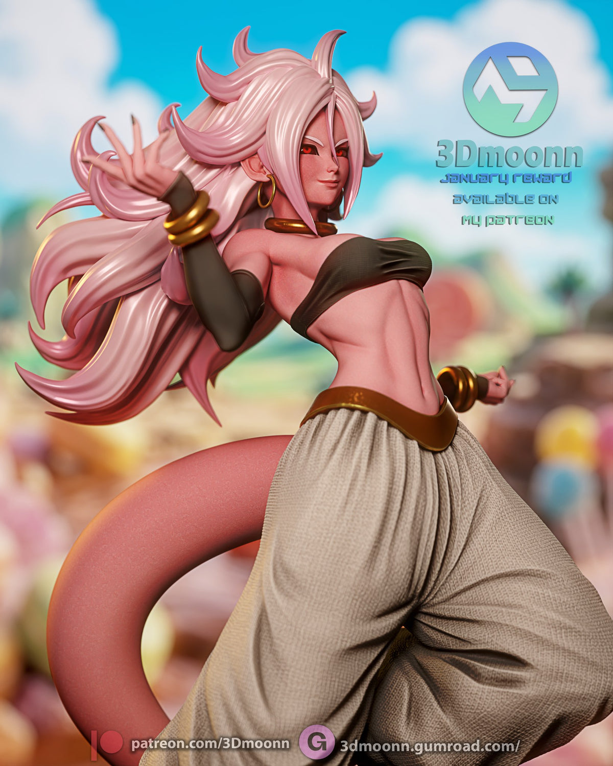 android 21 dragon ball 3dmoonn