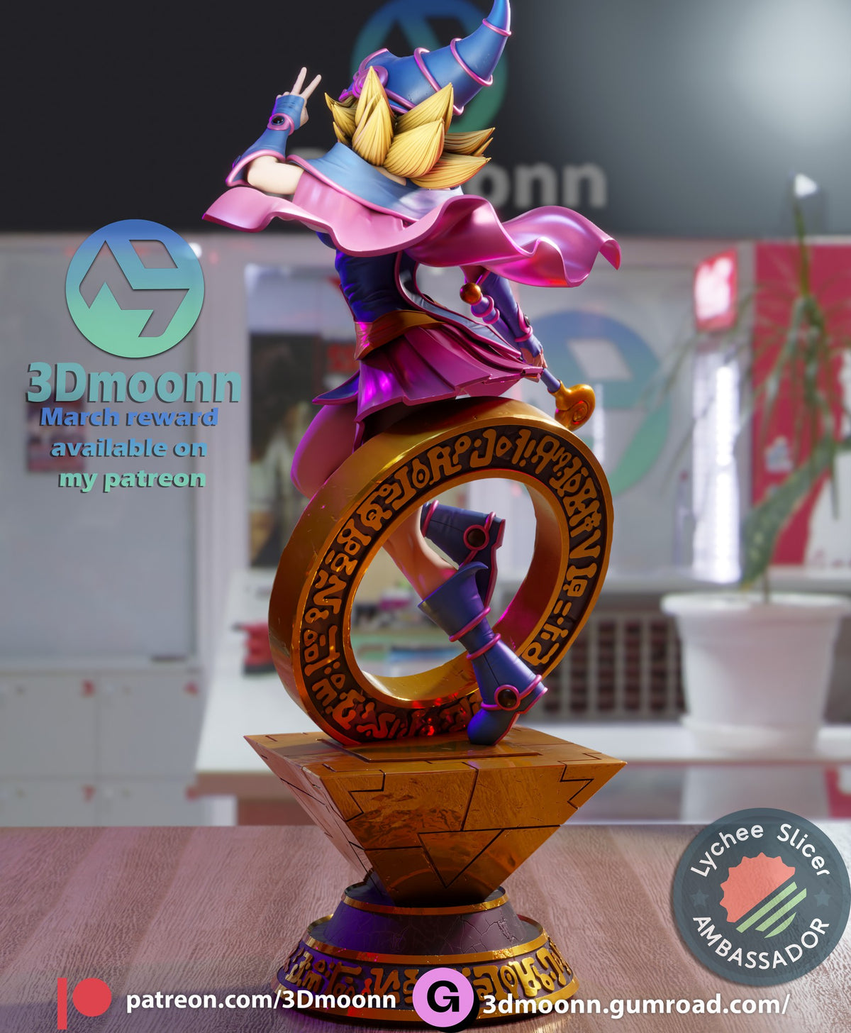 Dark Magician Girl — studio render 6