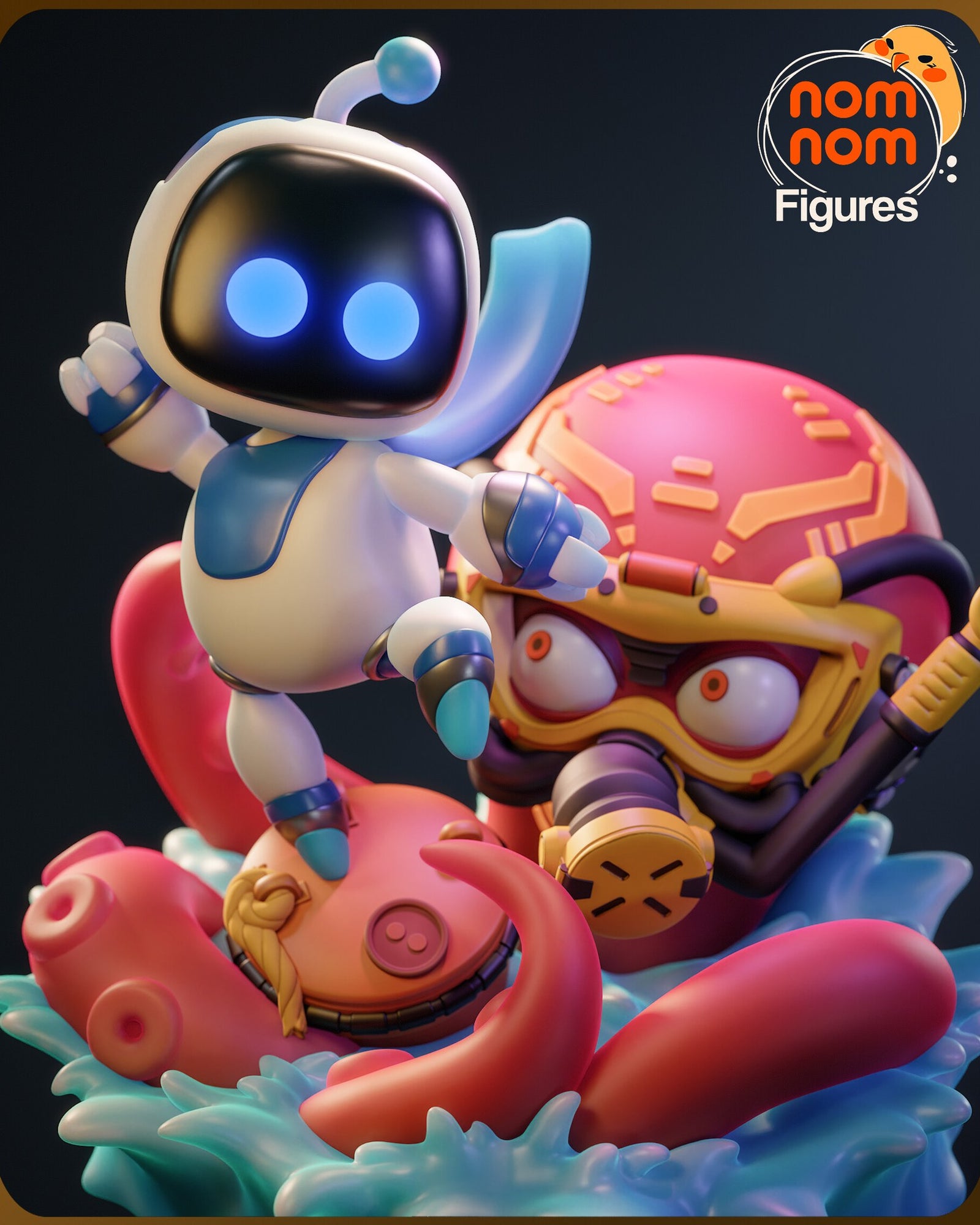 Astro Bot Chibi resin figure by NomNom Figures — studio preview 2