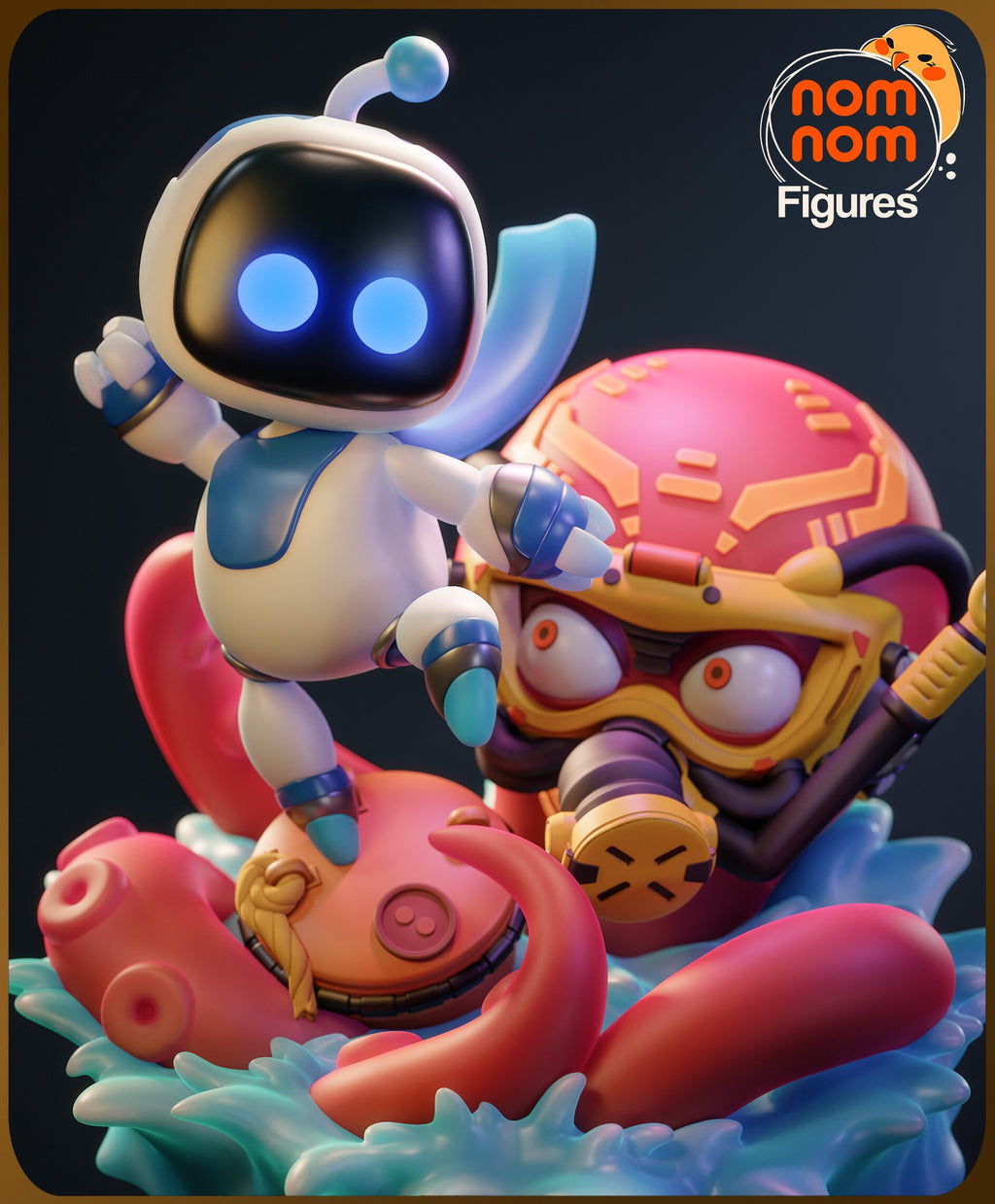 Astro Bot Chibi resin figure by NomNom Figures — studio preview 2