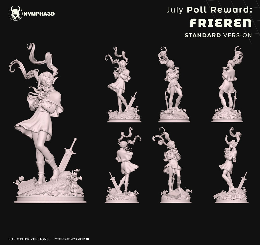 Frieren (Frieren Beyond Journey's End) resin figure by Nympha — studio render 7