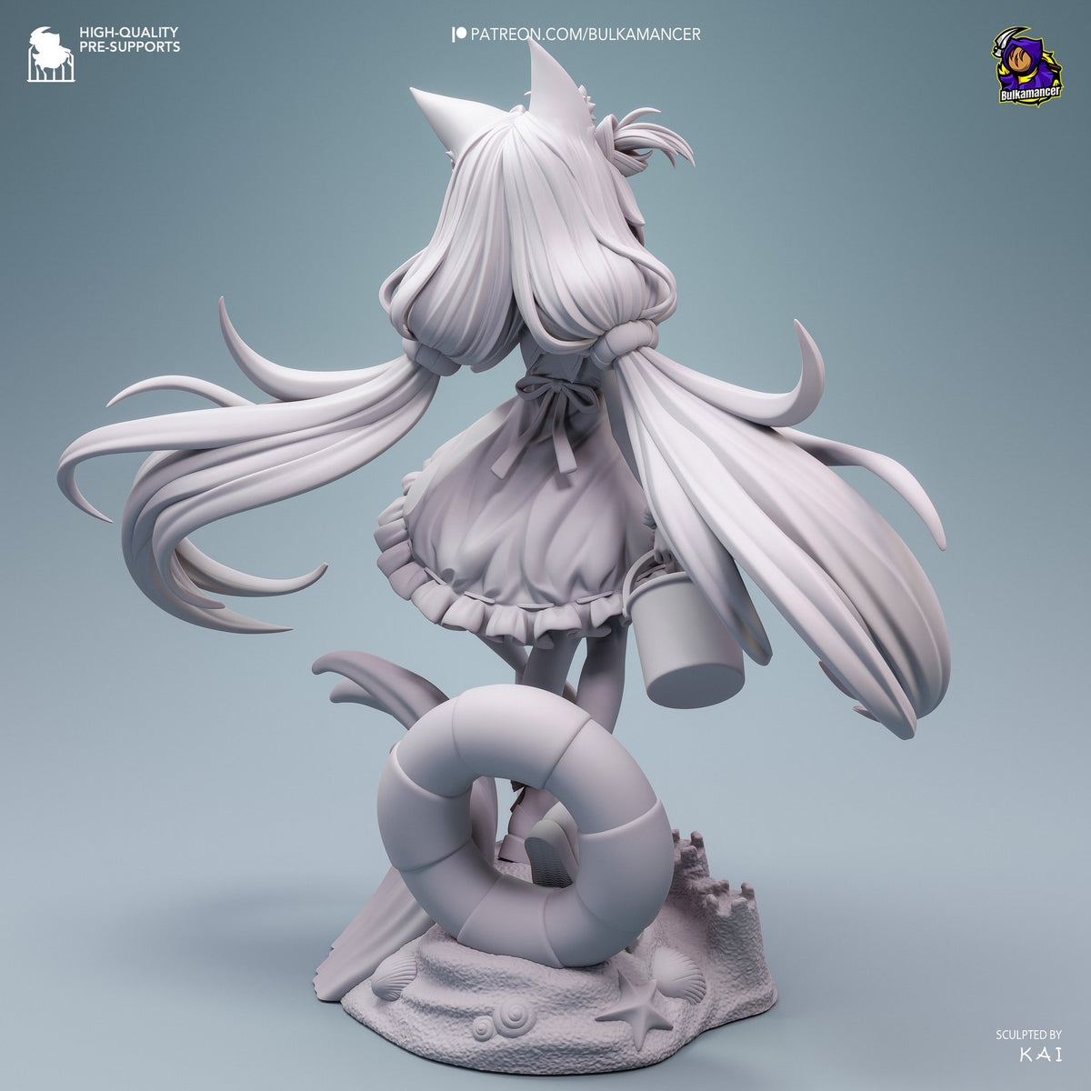 Sameko Saba (VTubers) resin figure by Bulkamancer — studio render 14