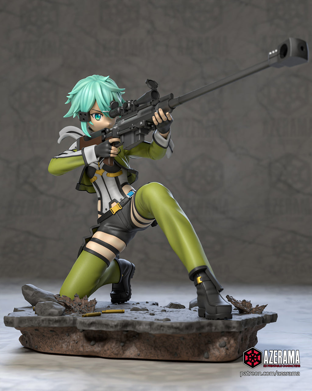 Sinon (Sword Art Online) resin figure by Azerama — studio render 1