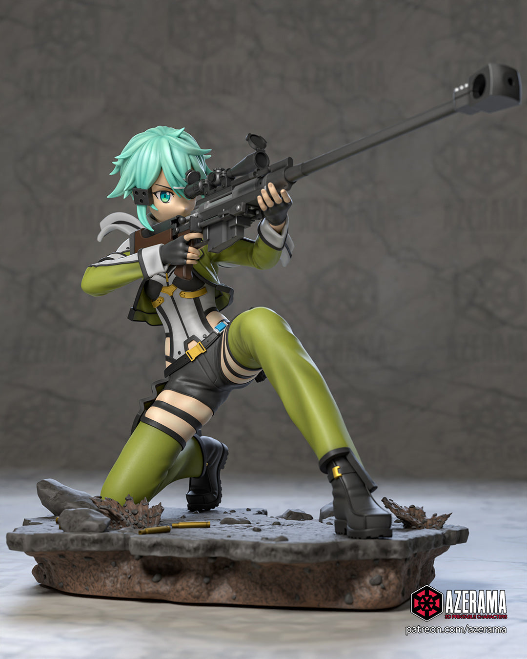 Sinon (Sword Art Online) resin figure by Azerama — studio render 1
