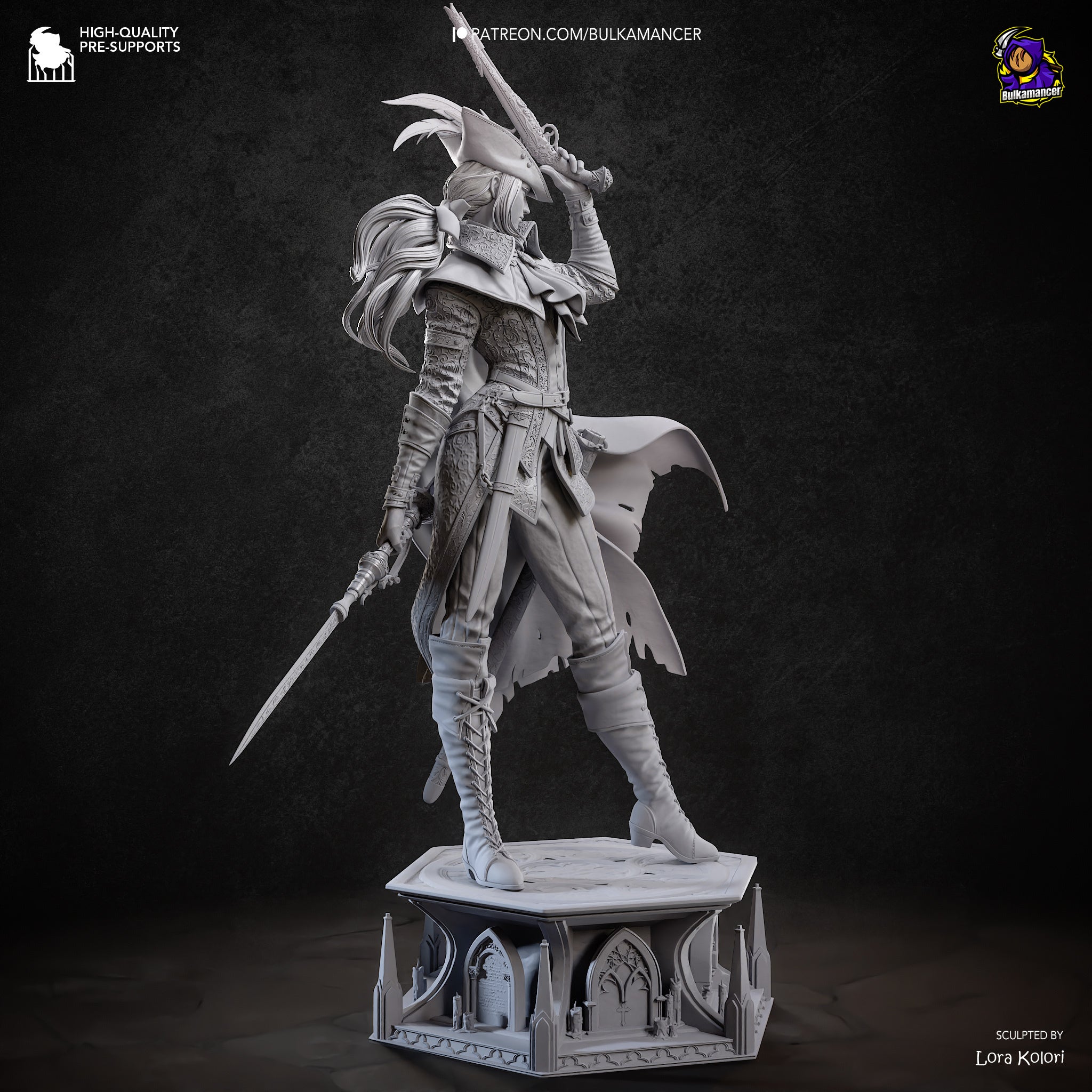Lady Maria (Bloodborne) resin figure by Bulkamancer — studio render 15
