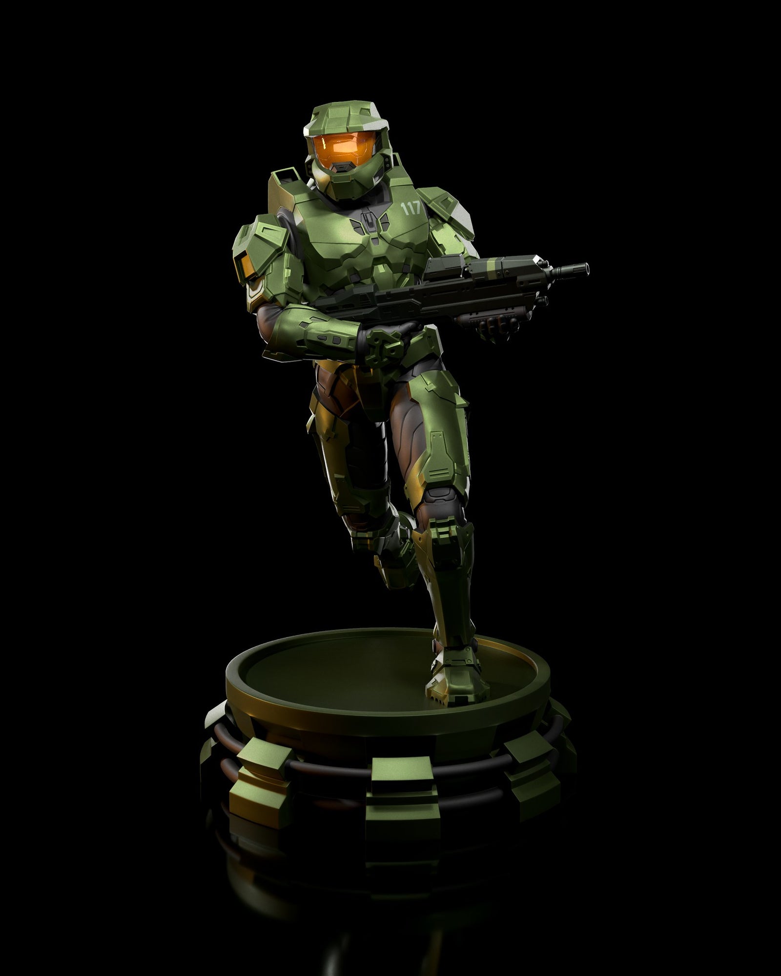 Master Chief (Halo) resin figure by h3LLcreator — studio render 1