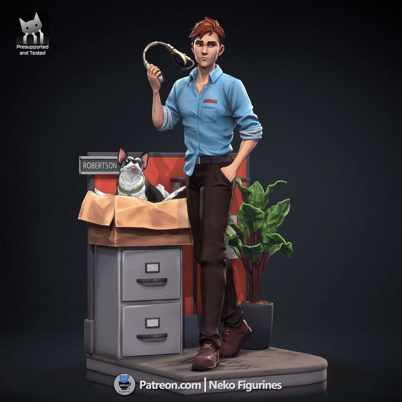 Robert (Dispatch) resin figure by Neko Figurines — studio render 2