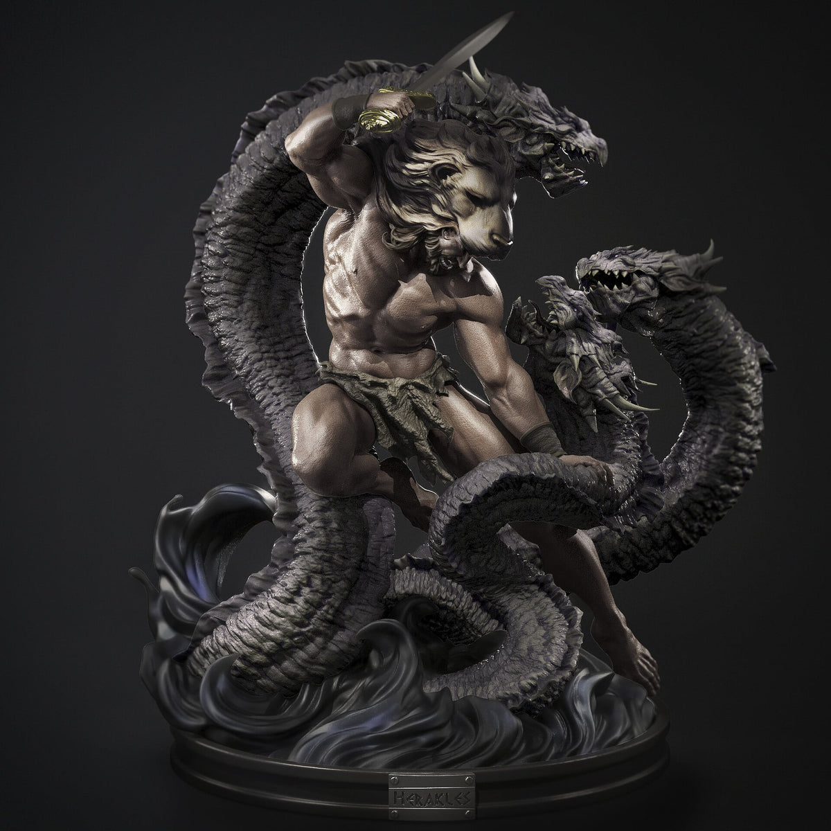 Hercules Greek mythology resin figure by CA 3D Studios — studio preview 3