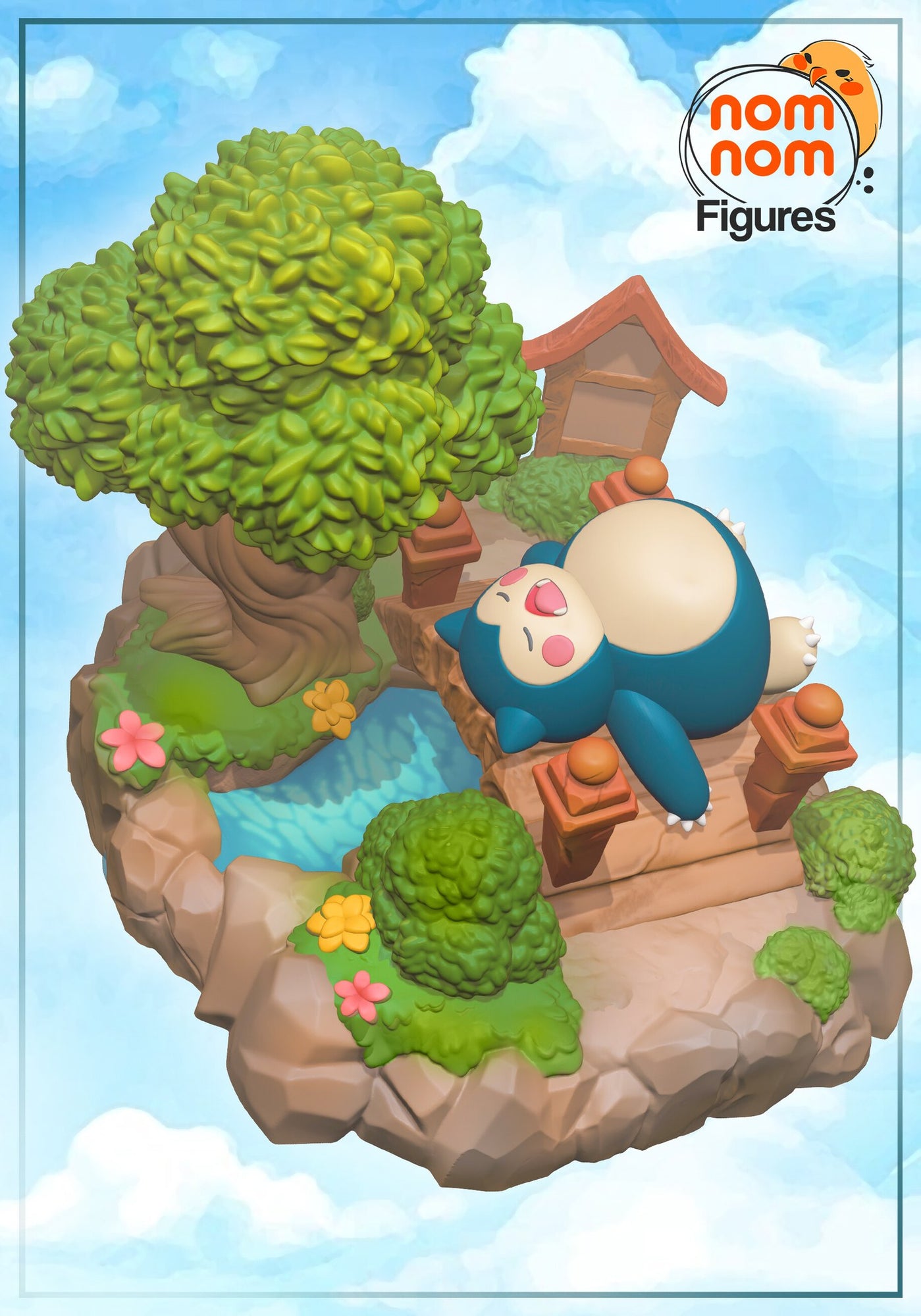 Snorlax Pokemon Chibi resin figure by NomNom Figures — studio preview 1