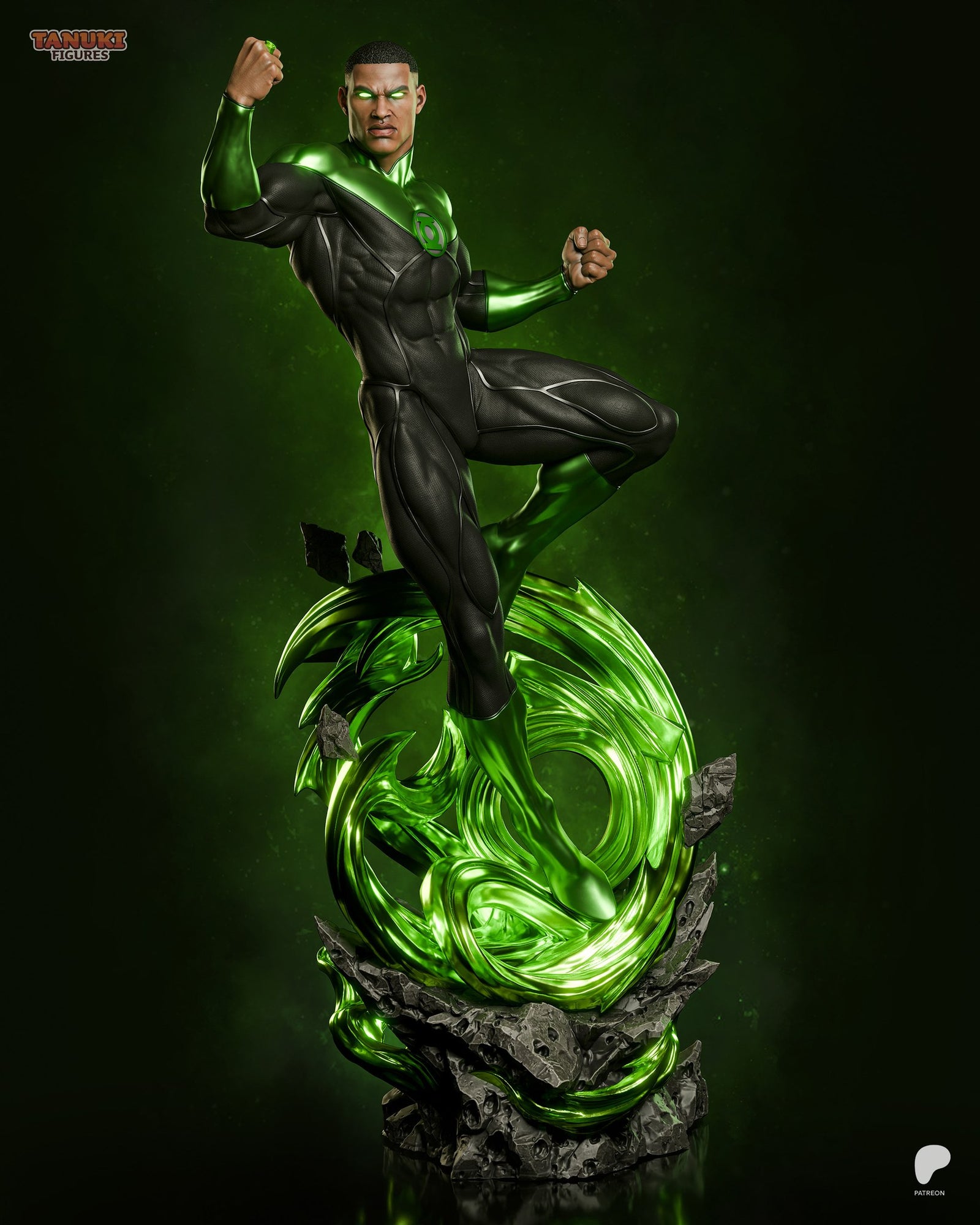 Green Lantern (DC) resin figure by Tanuki Figures — studio render 2
