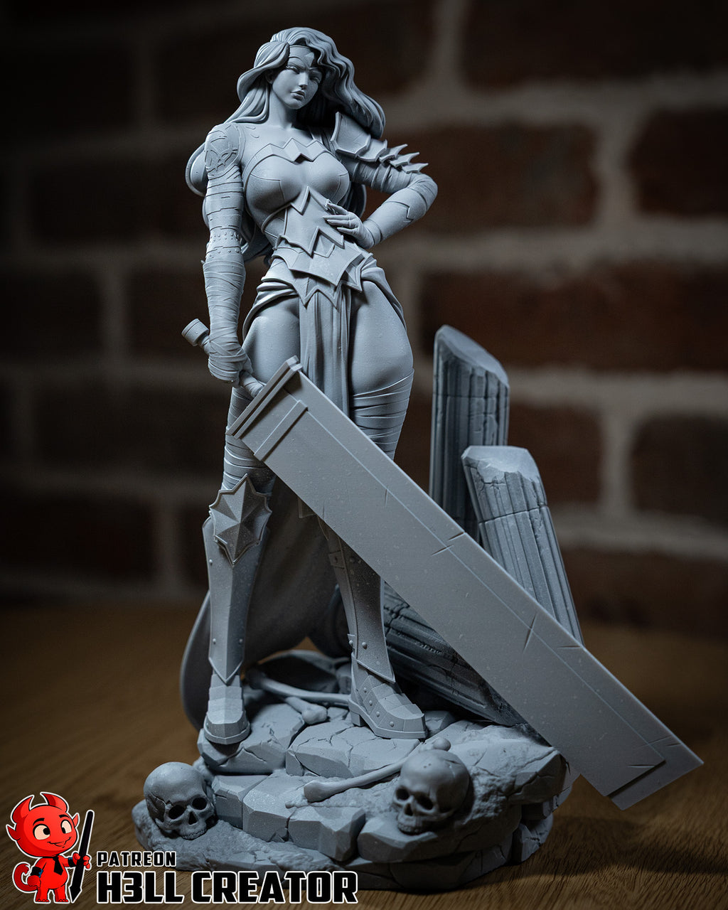 Wonder Woman (DC) resin figure by h3LLcreator — studio render 11